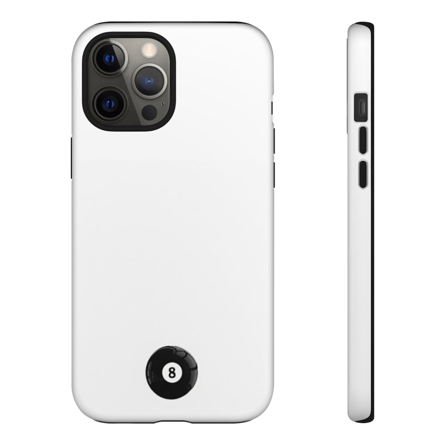 Small 8ball Centered Tough Case, amazing gifts for him, her White phone case