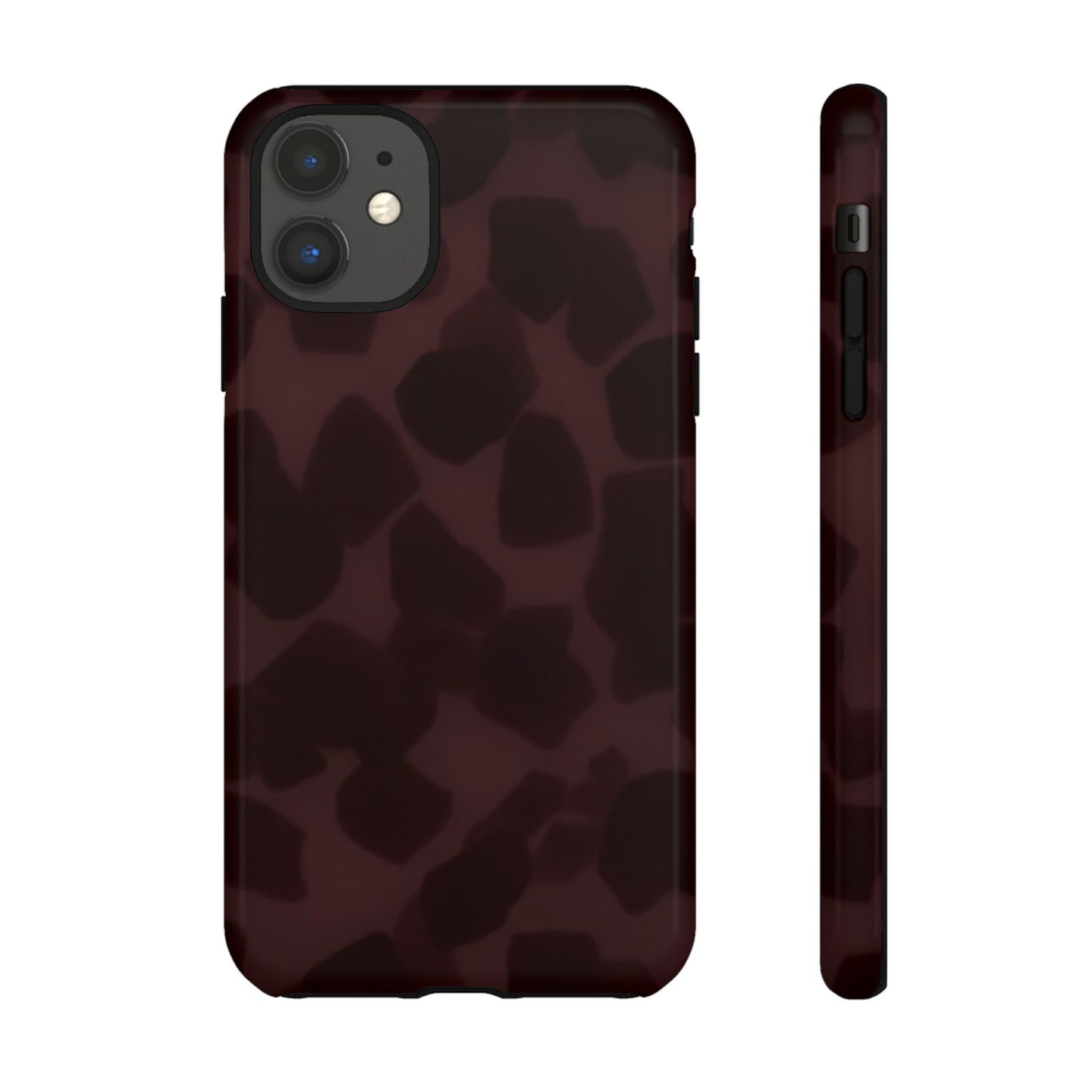 Maroon Jumbo Tortoise shell Stylish Phone Cases, Durable Phone Cover, Cheetah Print Case, Trendy Mobile Accessories, Unique Gift Ideas