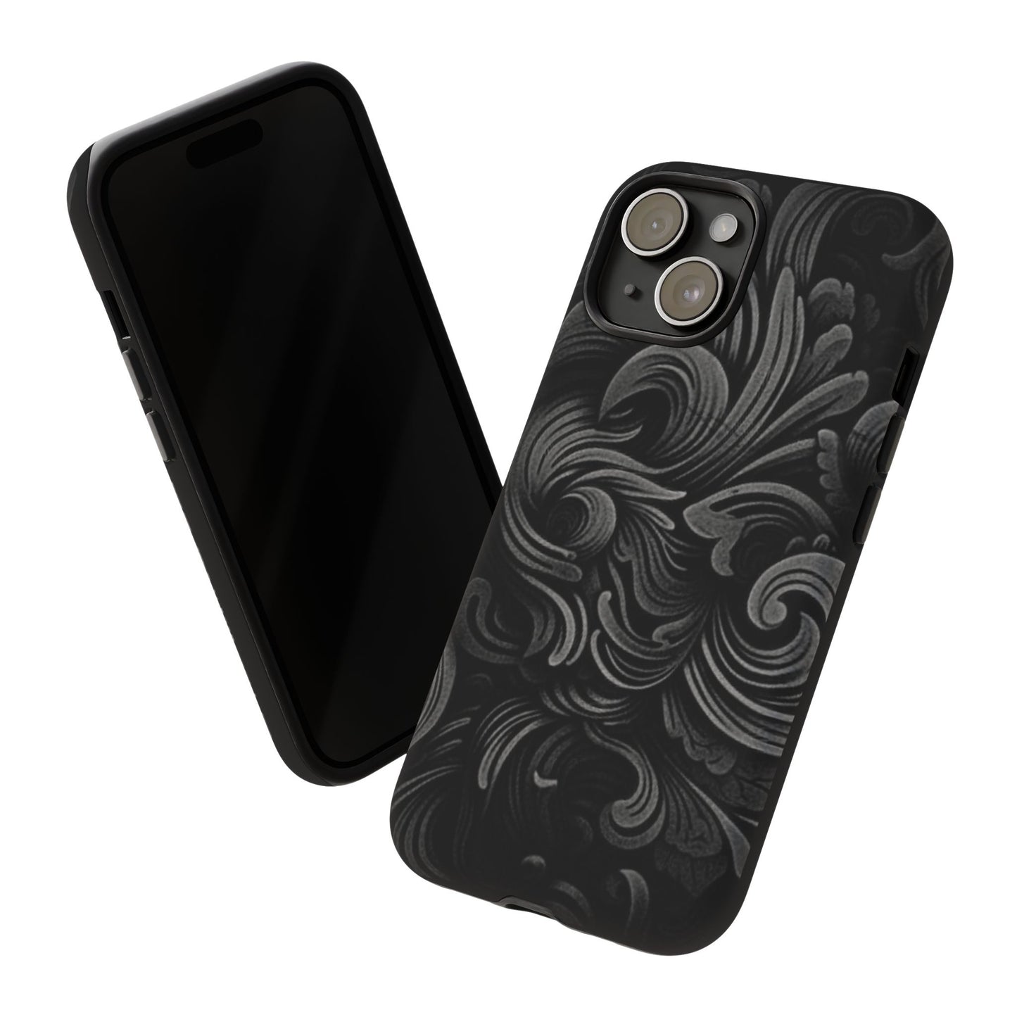 Black fortune Phone Case, Tough Cases, Stylish Phone Cover, Unique Gift for Her, Phone Protection, Floral Design Case