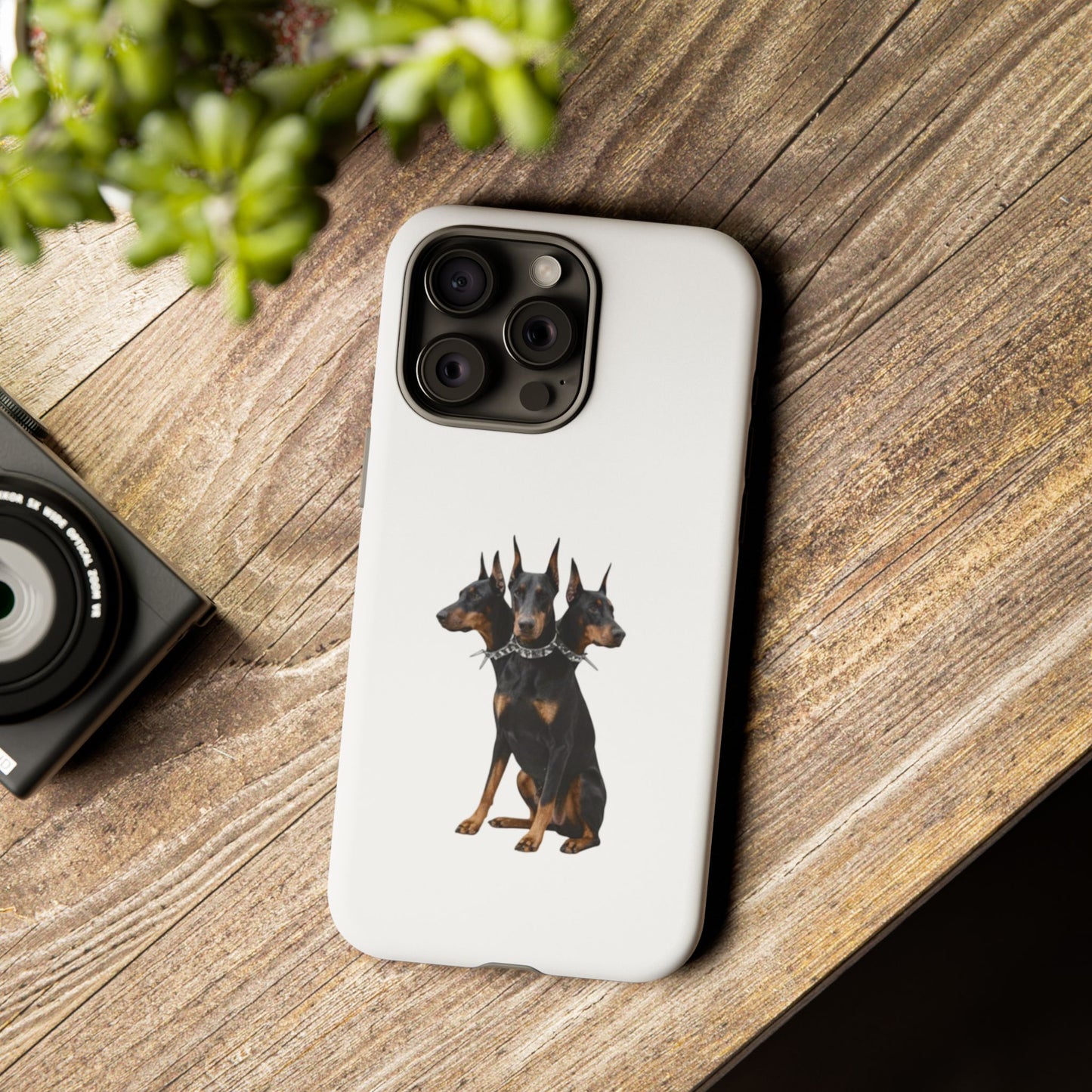 Doberman triple head tough case, Design | Perfect Gift for Dog Lovers, Pet Owners, Animal Enthusiasts, Birthdays, Christmas, Everyday Use