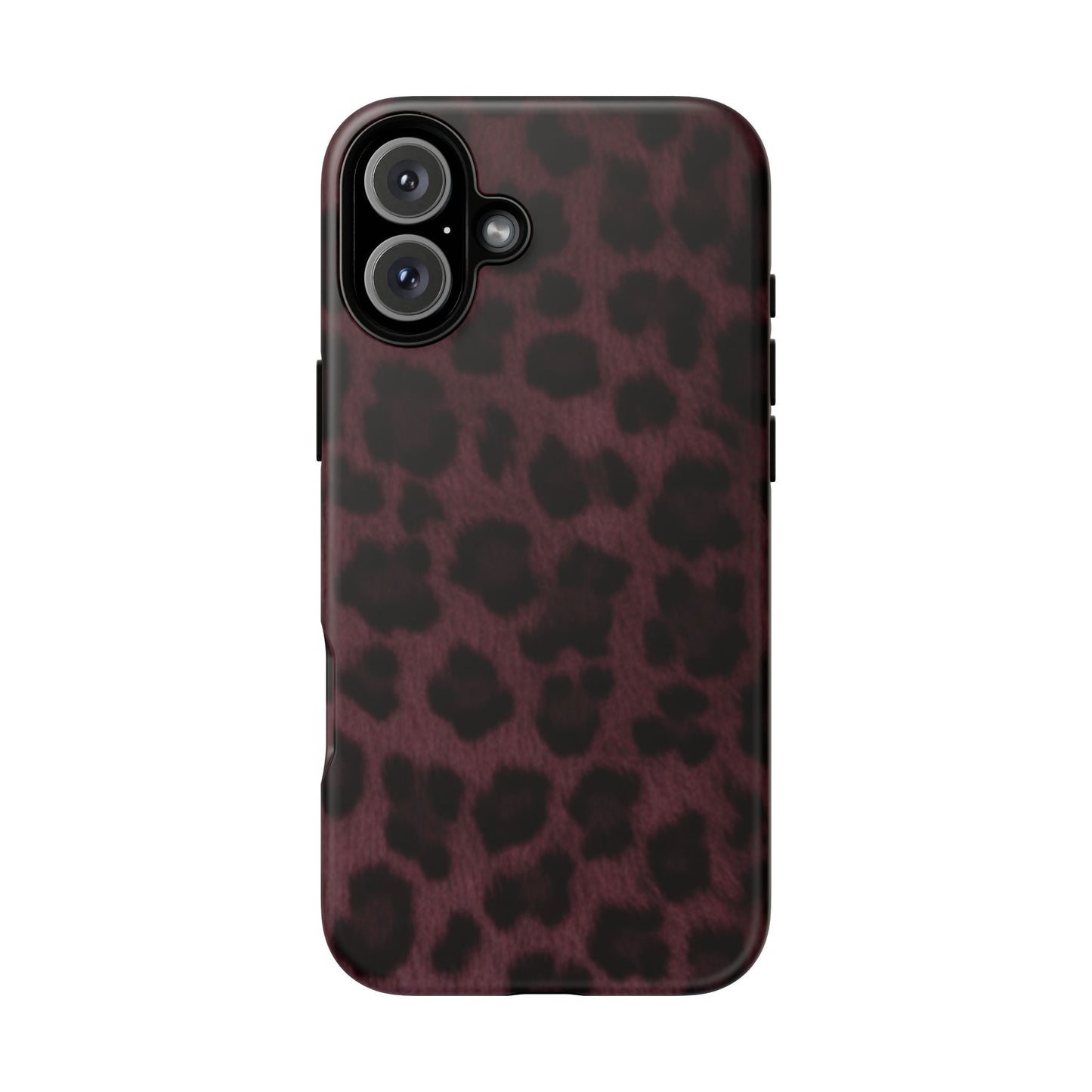Maroon Leopard Print Phone Case, Tough Cases for Style Lovers, Fashionable Protection, Unique Gifts for Her, Trendy Accessories