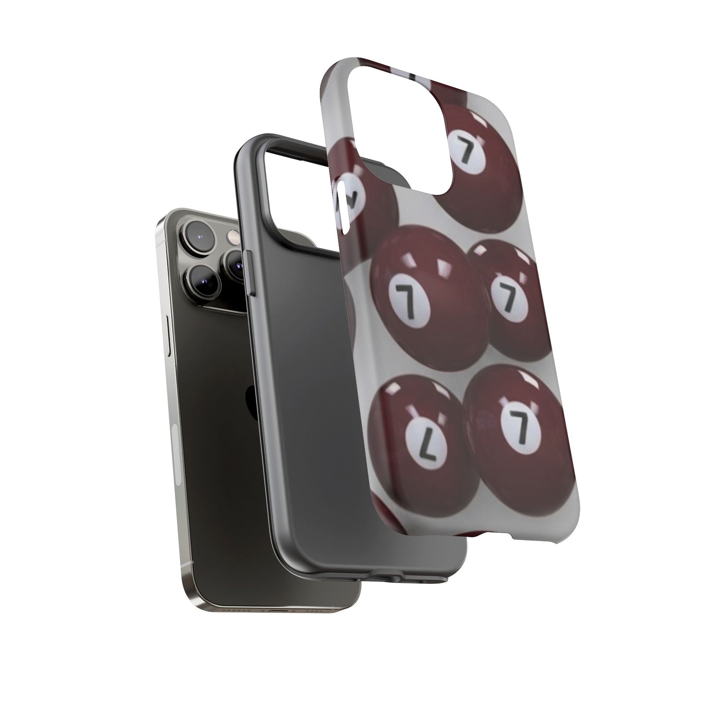 7ball red case Tough Case, scattered 7ball 8ball pool ball case matte or shiny