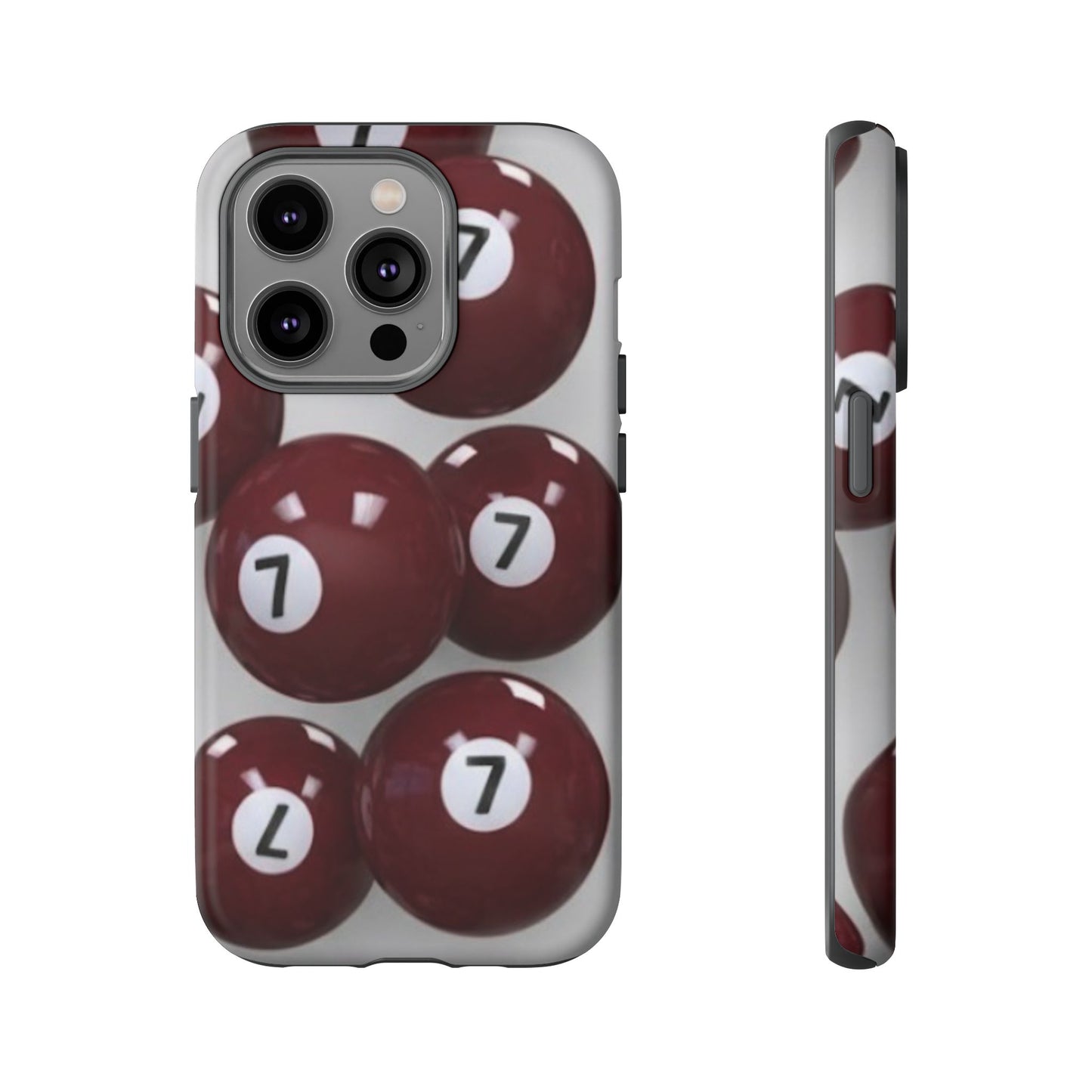 7ball red case Tough Case, scattered 7ball 8ball pool ball case matte or shiny