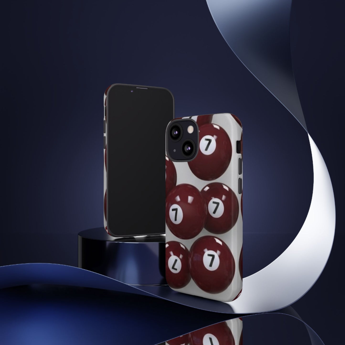 7ball red case Tough Case, scattered 7ball 8ball pool ball case matte or shiny