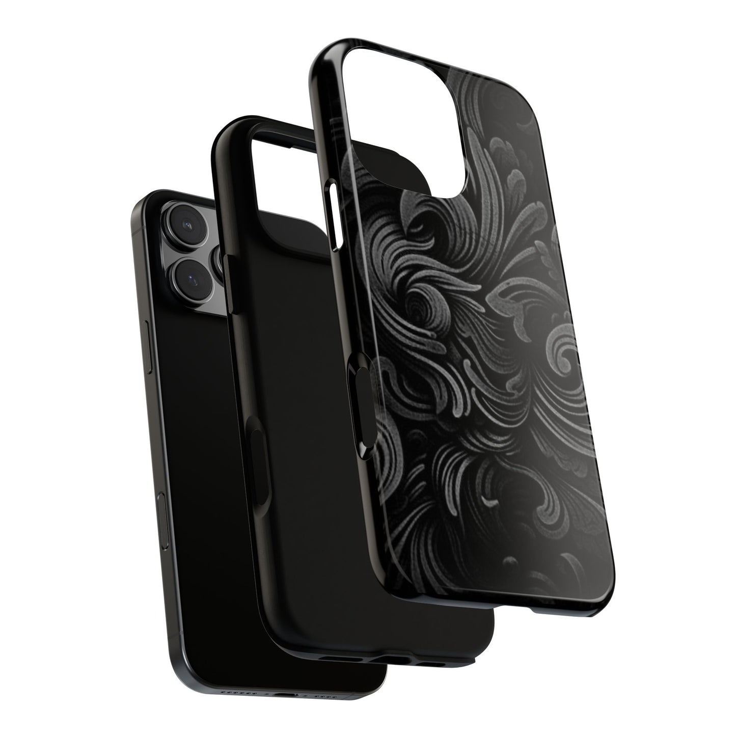 Black fortune Phone Case, Tough Cases, Stylish Phone Cover, Unique Gift for Her, Phone Protection, Floral Design Case