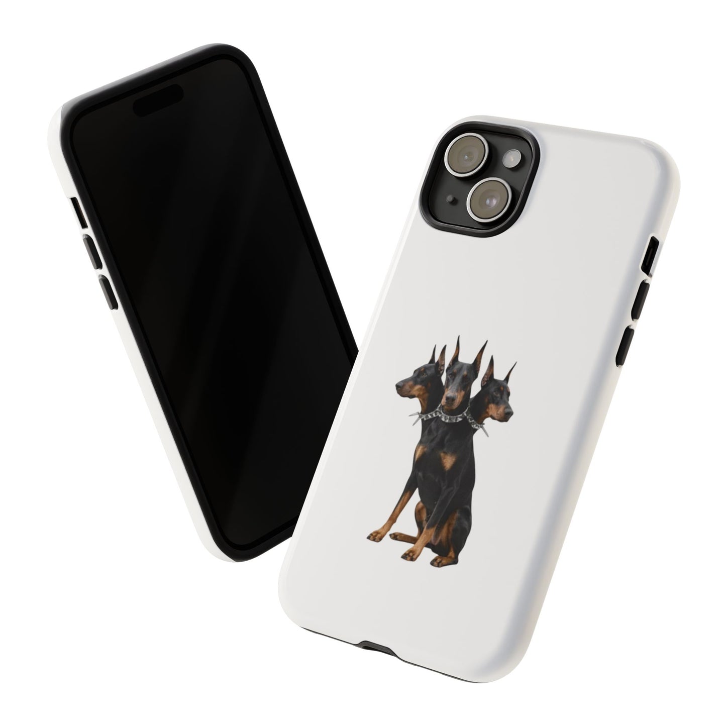 Doberman triple head tough case, Design | Perfect Gift for Dog Lovers, Pet Owners, Animal Enthusiasts, Birthdays, Christmas, Everyday Use