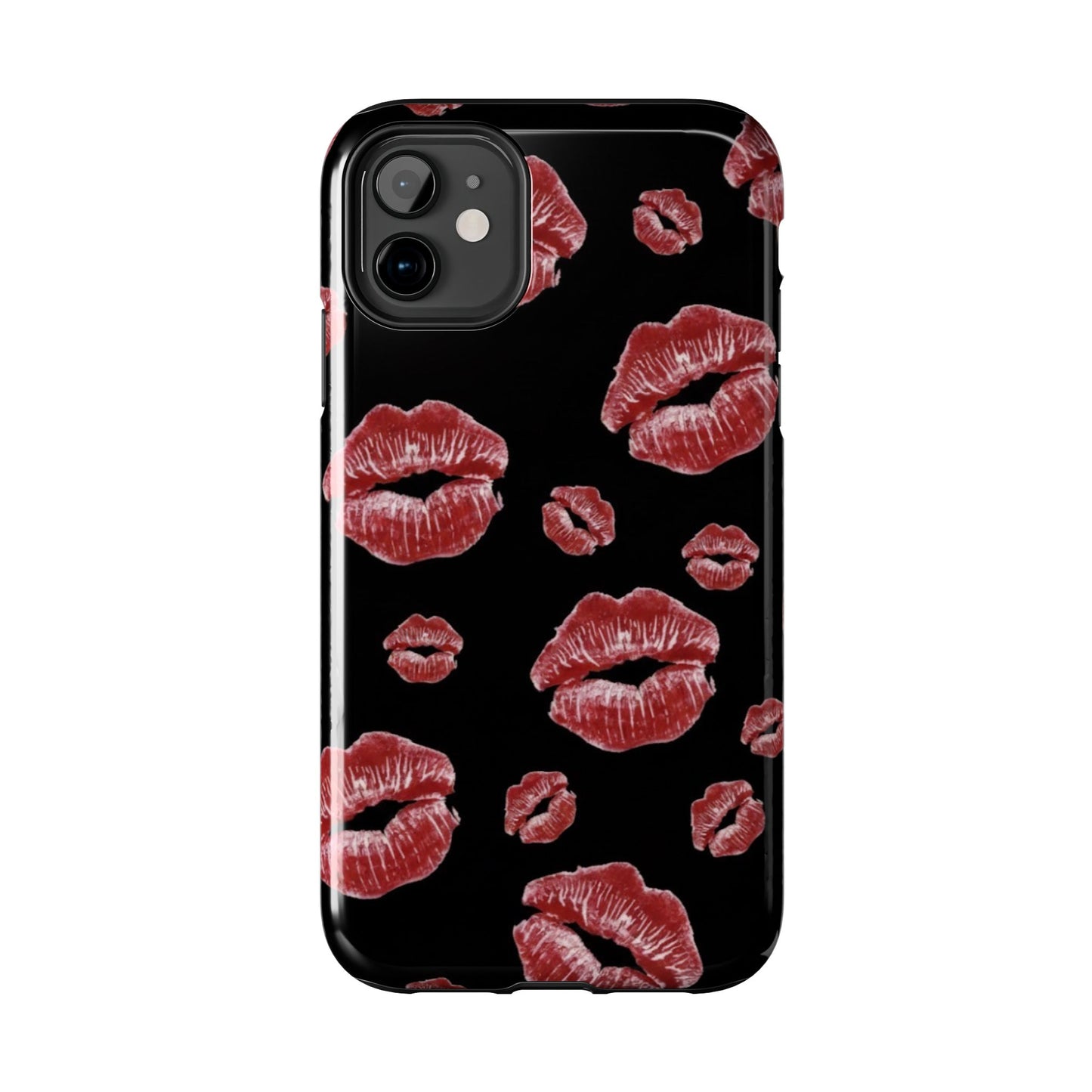 Kiss-Print Tough Phone Cases | Glamorous Protection, Unique Gift, Trendy Accessory, Valentine's Day, Stylish Gift for Her