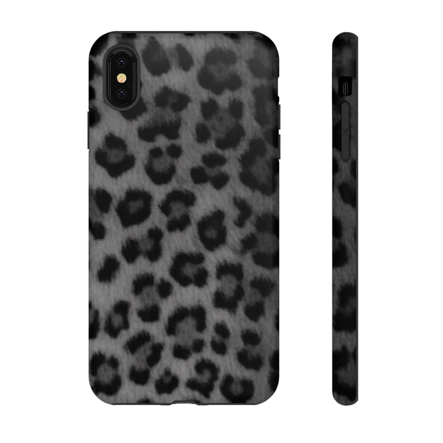 Leopard Print Dark Phone Case, Tough Cases for Animal Lovers, Stylish Protective Cover, Unique Gift for Her, Trendy Phone Accessory