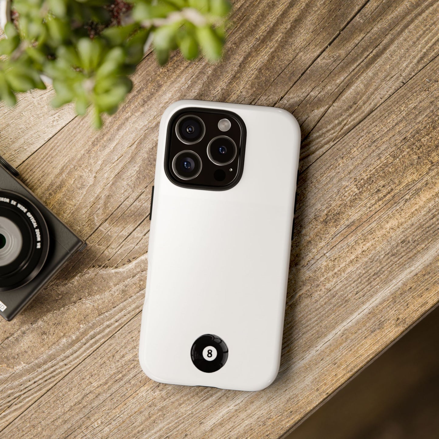 Small 8ball Centered Tough Case, amazing gifts for him, her White phone case