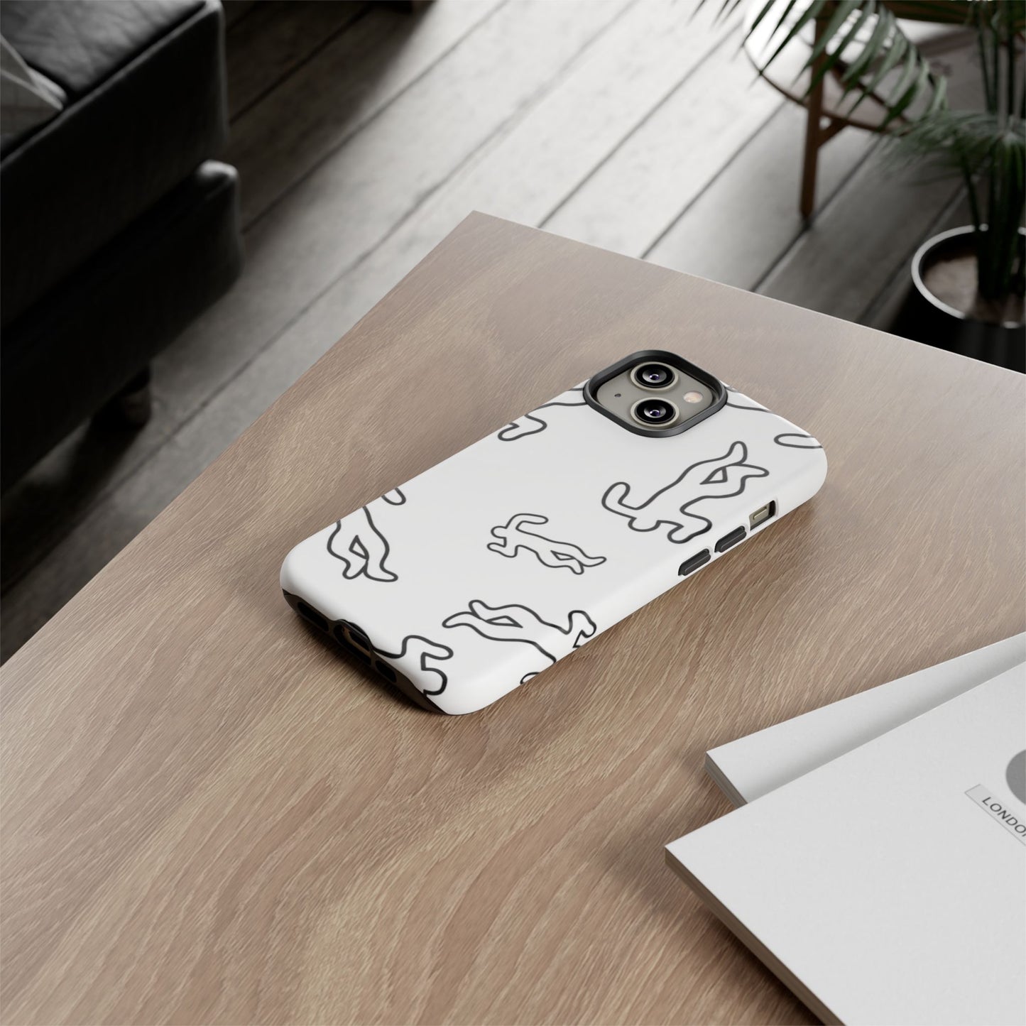 Chalk outline scene  Tough case Protectors, Trendy Cell Phone Cover, Unique Gift for Him or Her, Modern Art Accessory, Fun Design for All [...]