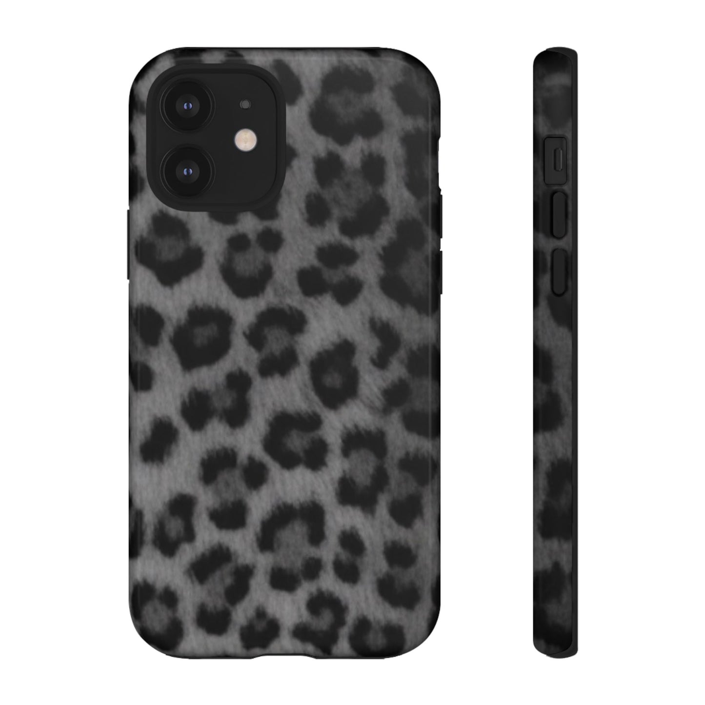Leopard Print Dark Phone Case, Tough Cases for Animal Lovers, Stylish Protective Cover, Unique Gift for Her, Trendy Phone Accessory