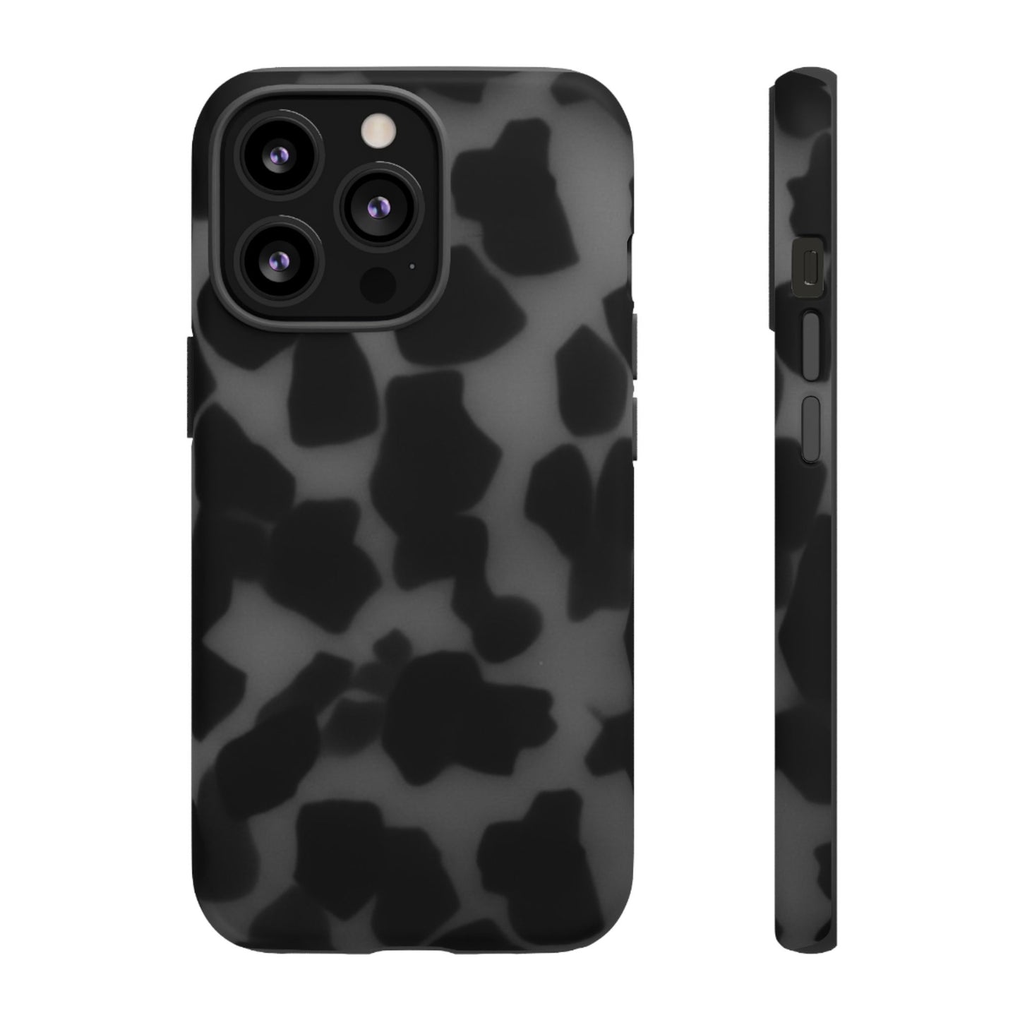 Jumbo tortoise shell Black Stylish Phone Case - Durable Protection, Trendy Design, Gift for Her, Fashion Accessories, Cow Print Phone Cover