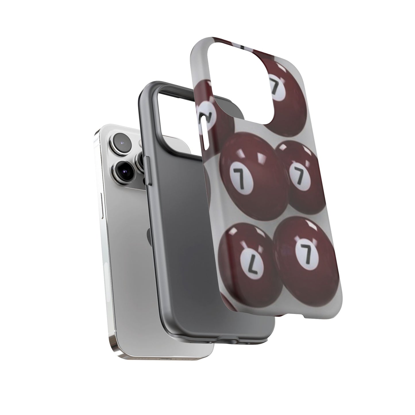 7ball red case Tough Case, scattered 7ball 8ball pool ball case matte or shiny