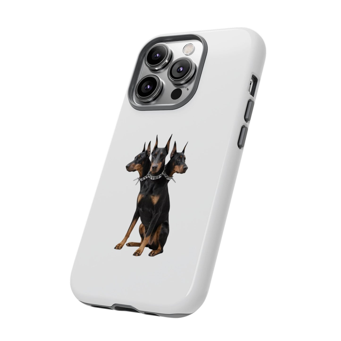 Doberman triple head tough case, Design | Perfect Gift for Dog Lovers, Pet Owners, Animal Enthusiasts, Birthdays, Christmas, Everyday Use
