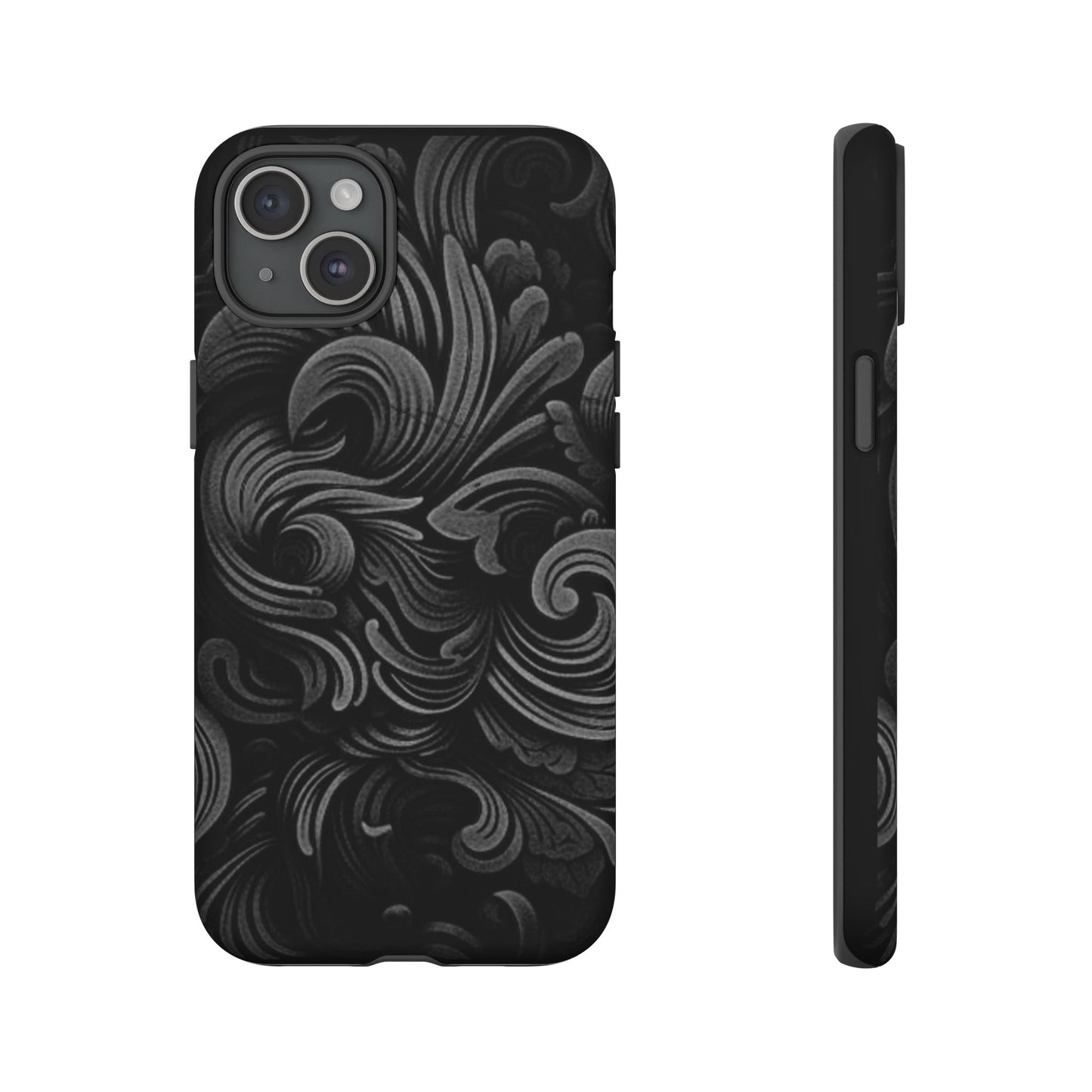 Black fortune Phone Case, Tough Cases, Stylish Phone Cover, Unique Gift for Her, Phone Protection, Floral Design Case