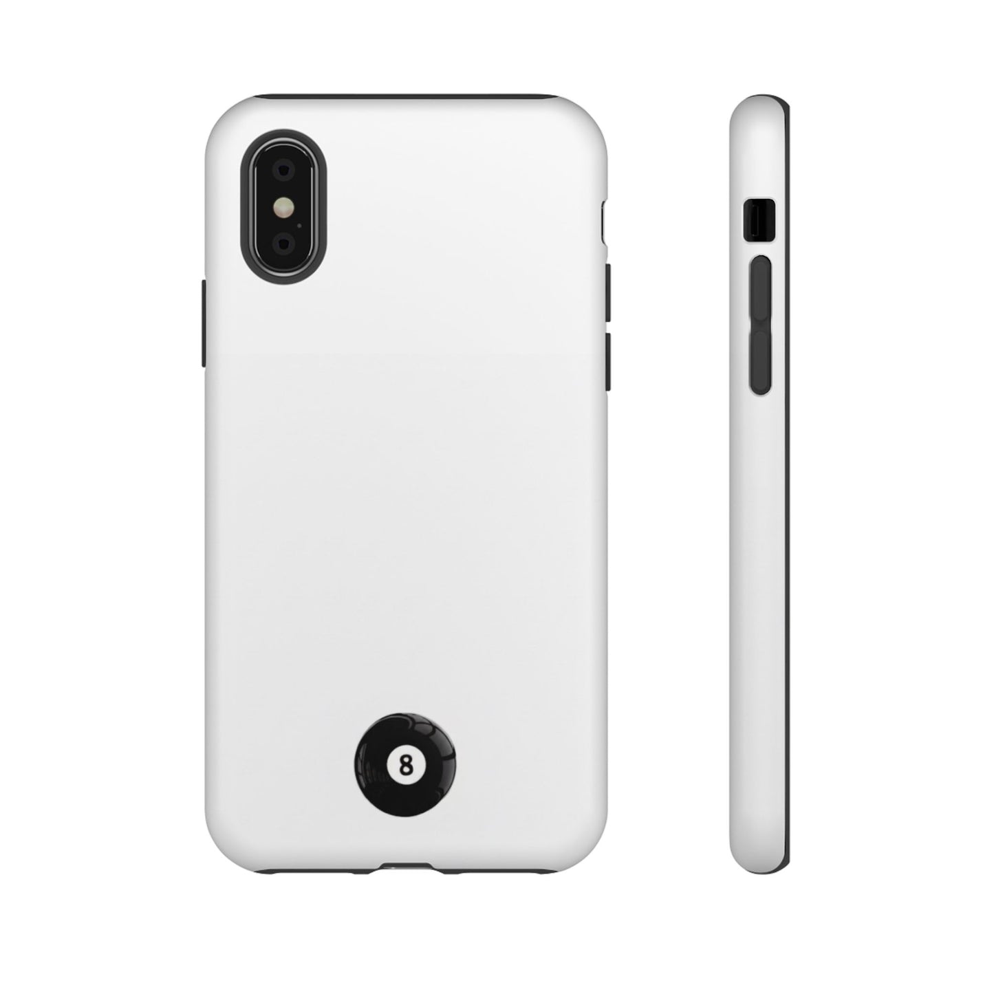 Small 8ball Centered Tough Case, amazing gifts for him, her White phone case