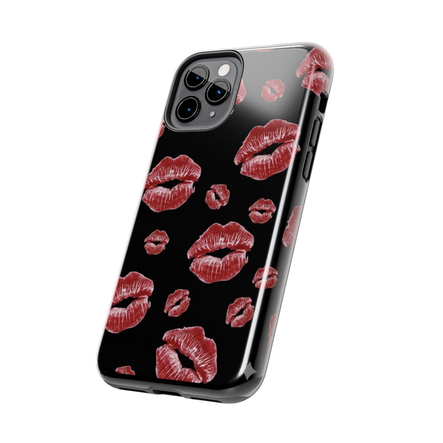 Kiss-Print Tough Phone Cases | Glamorous Protection, Unique Gift, Trendy Accessory, Valentine's Day, Stylish Gift for Her