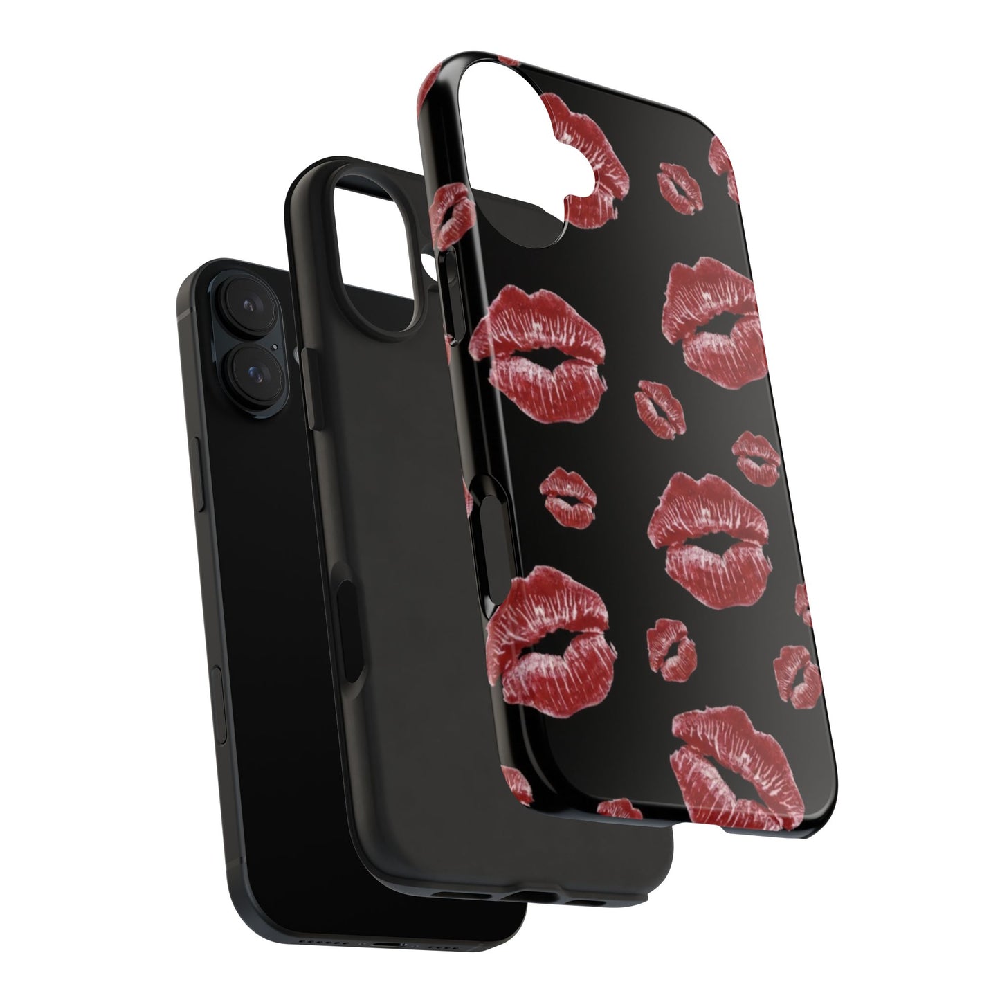 Kiss-Print Tough Phone Cases | Glamorous Protection, Unique Gift, Trendy Accessory, Valentine's Day, Stylish Gift for Her