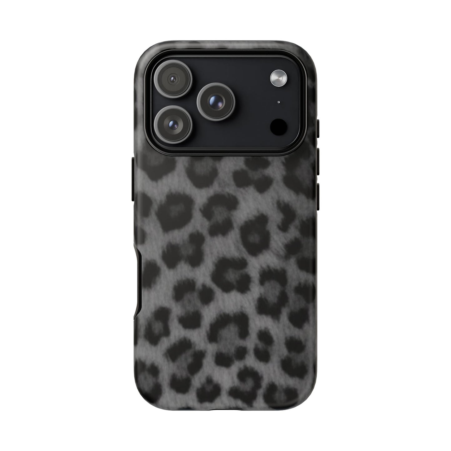 Leopard Print Dark Phone Case, Tough Cases for Animal Lovers, Stylish Protective Cover, Unique Gift for Her, Trendy Phone Accessory