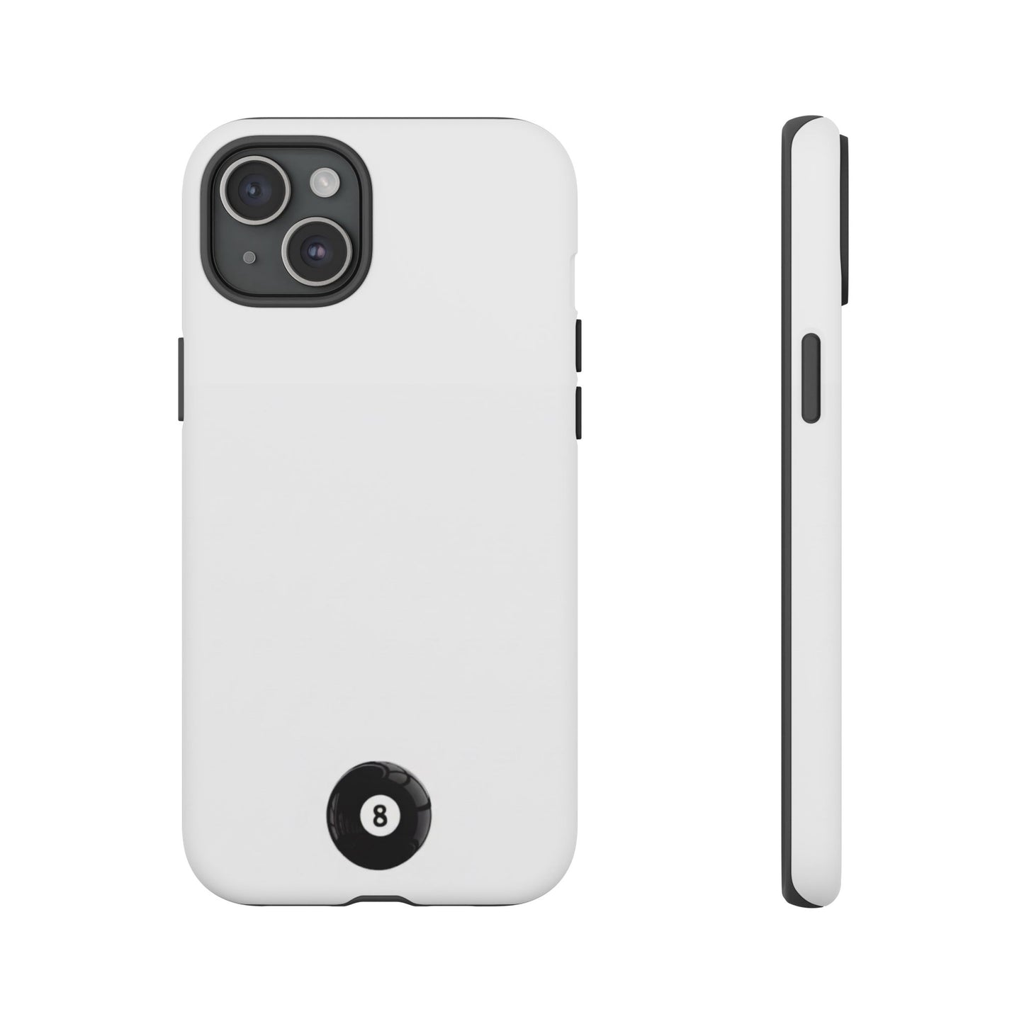 Small 8ball Centered Tough Case, amazing gifts for him, her White phone case
