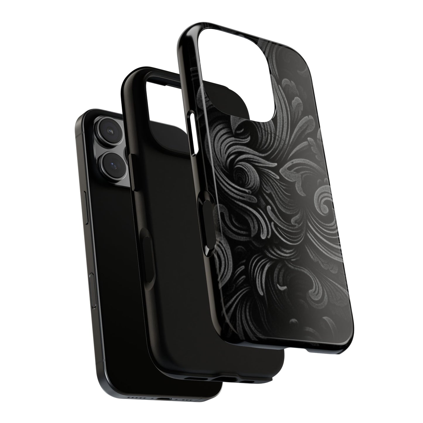 Black fortune Phone Case, Tough Cases, Stylish Phone Cover, Unique Gift for Her, Phone Protection, Floral Design Case