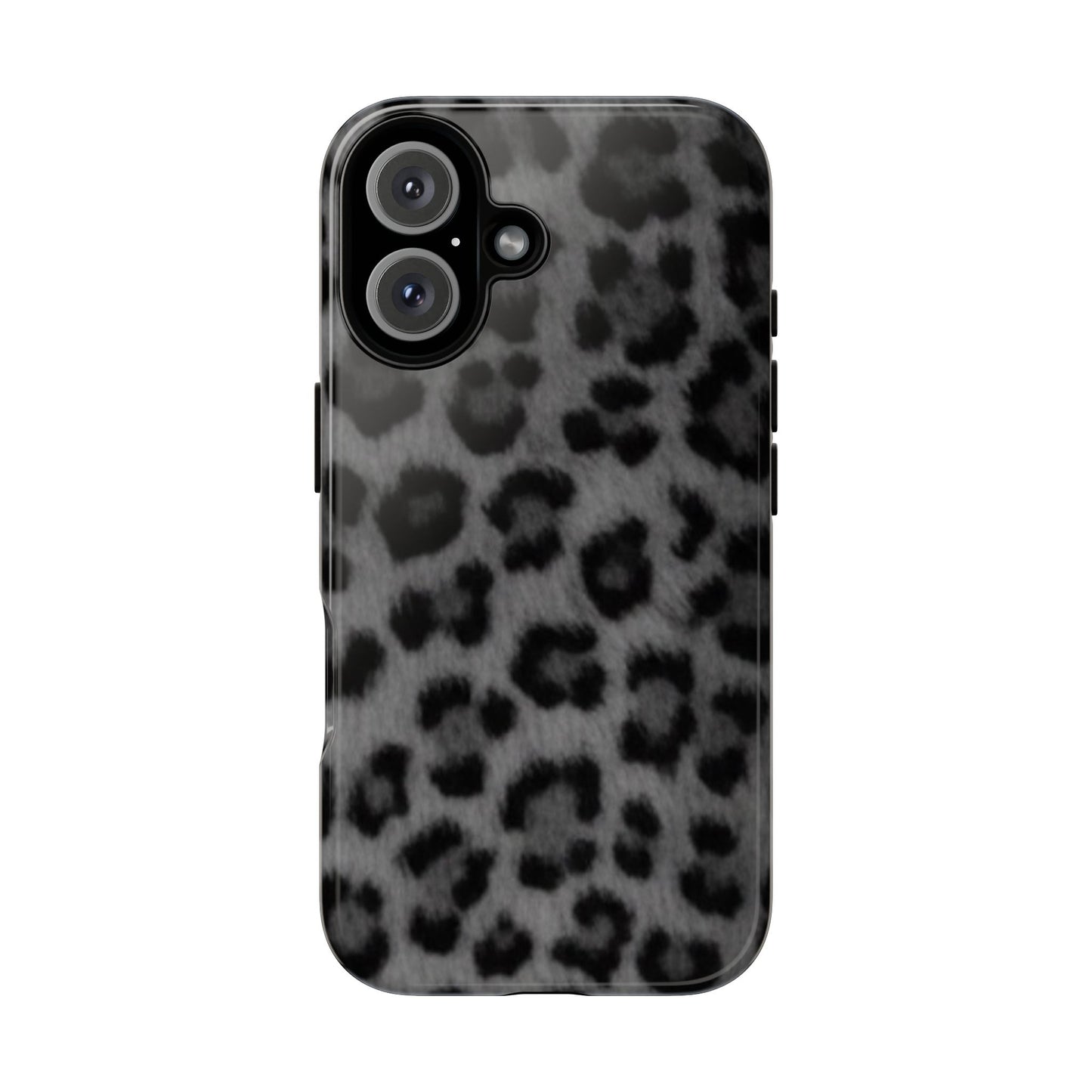 Leopard Print Dark Phone Case, Tough Cases for Animal Lovers, Stylish Protective Cover, Unique Gift for Her, Trendy Phone Accessory