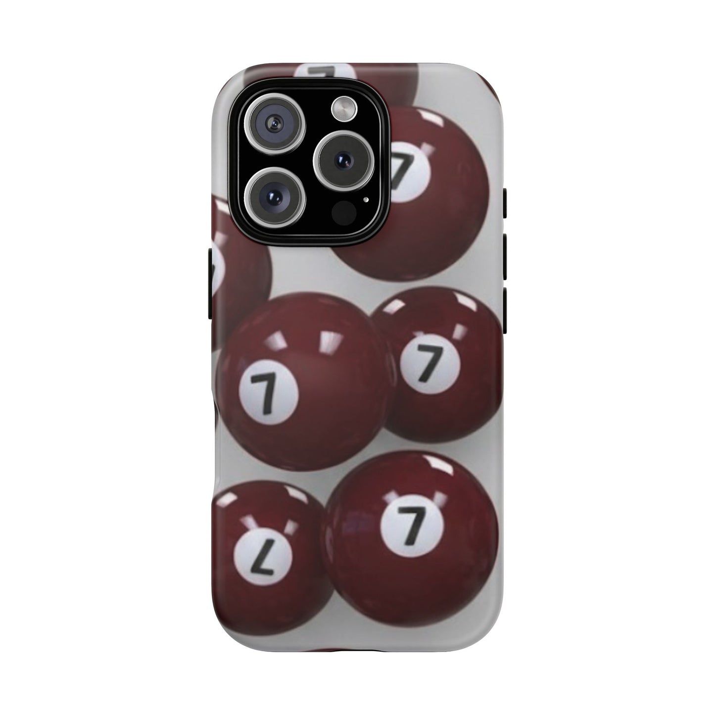 7ball red case Tough Case, scattered 7ball 8ball pool ball case matte or shiny