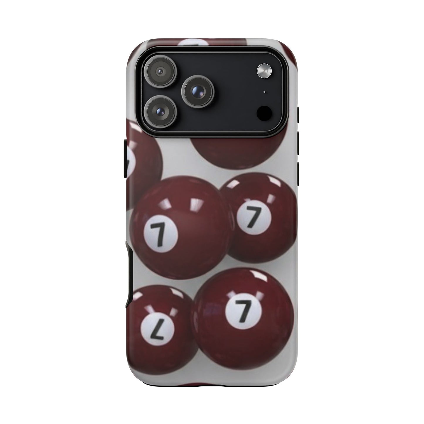 7ball red case Tough Case, scattered 7ball 8ball pool ball case matte or shiny