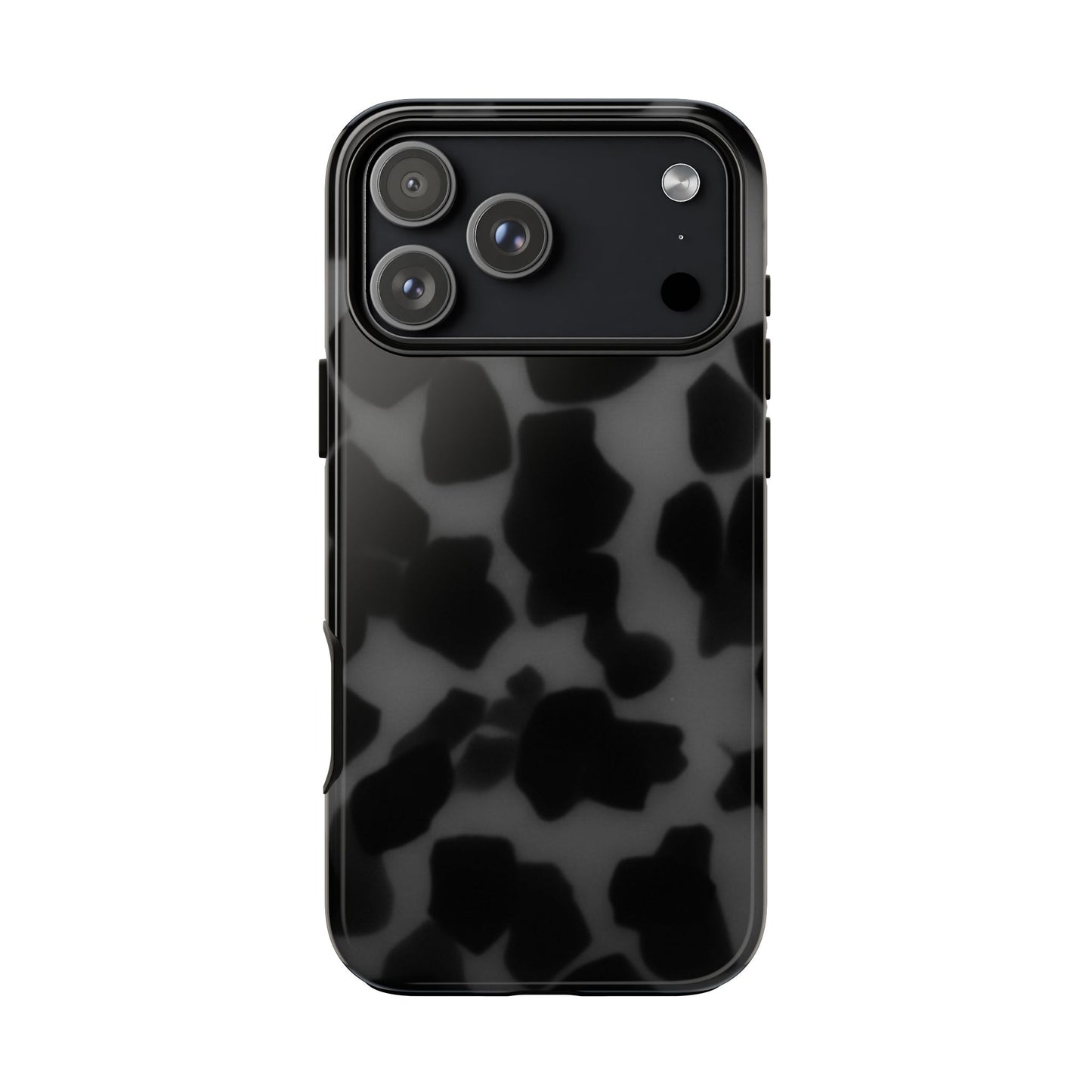 Jumbo tortoise shell Black Stylish Phone Case - Durable Protection, Trendy Design, Gift for Her, Fashion Accessories, Cow Print Phone Cover