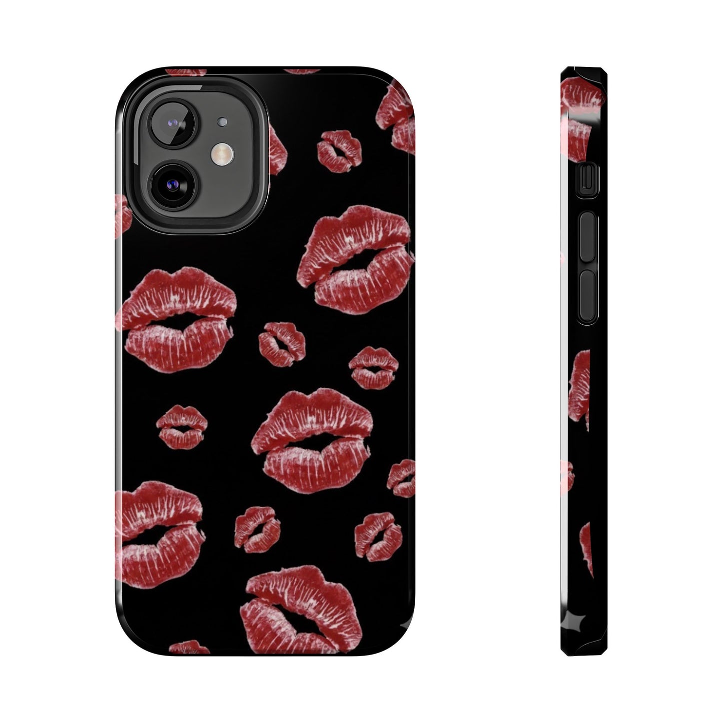 Kiss-Print Tough Phone Cases | Glamorous Protection, Unique Gift, Trendy Accessory, Valentine's Day, Stylish Gift for Her