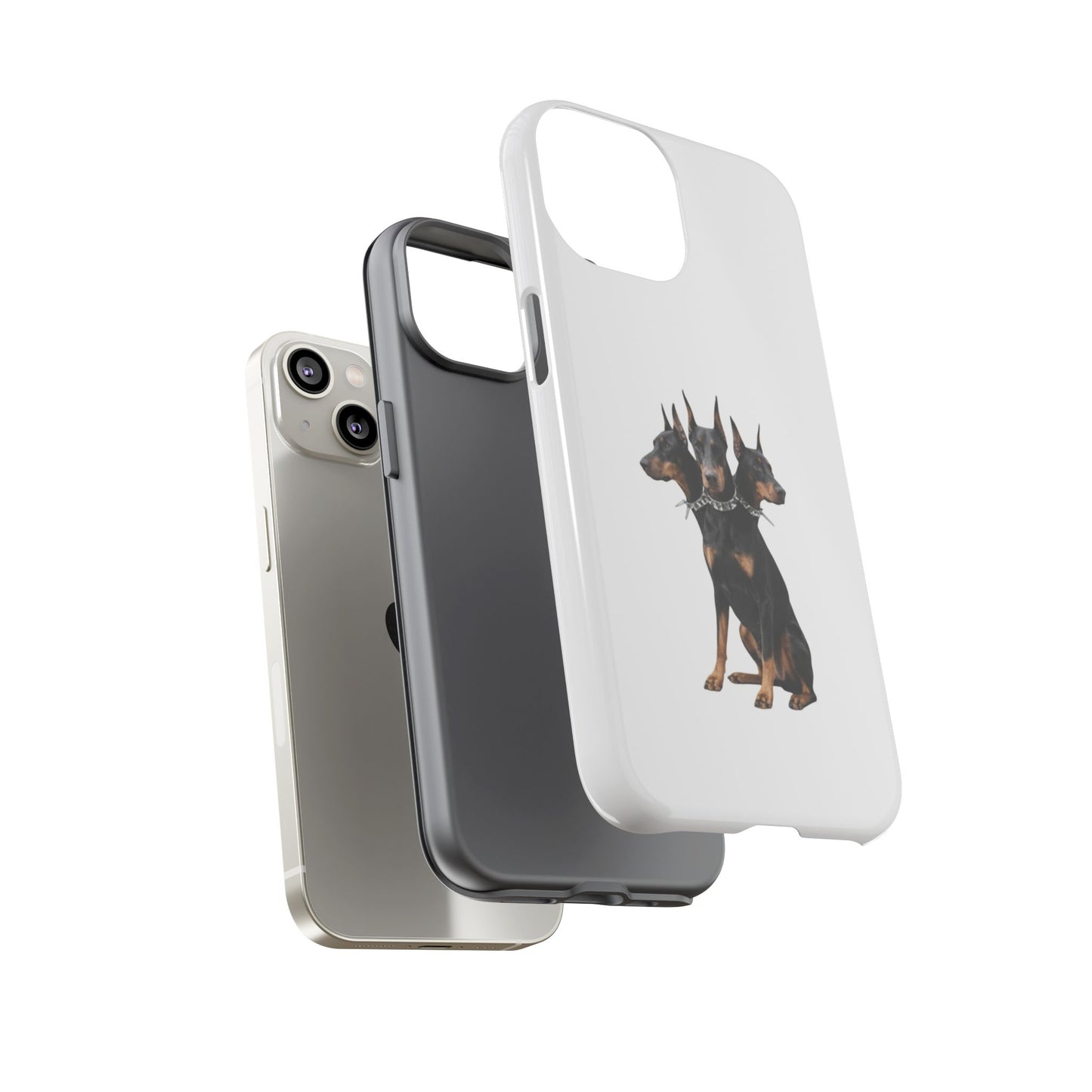 Doberman triple head tough case, Design | Perfect Gift for Dog Lovers, Pet Owners, Animal Enthusiasts, Birthdays, Christmas, Everyday Use