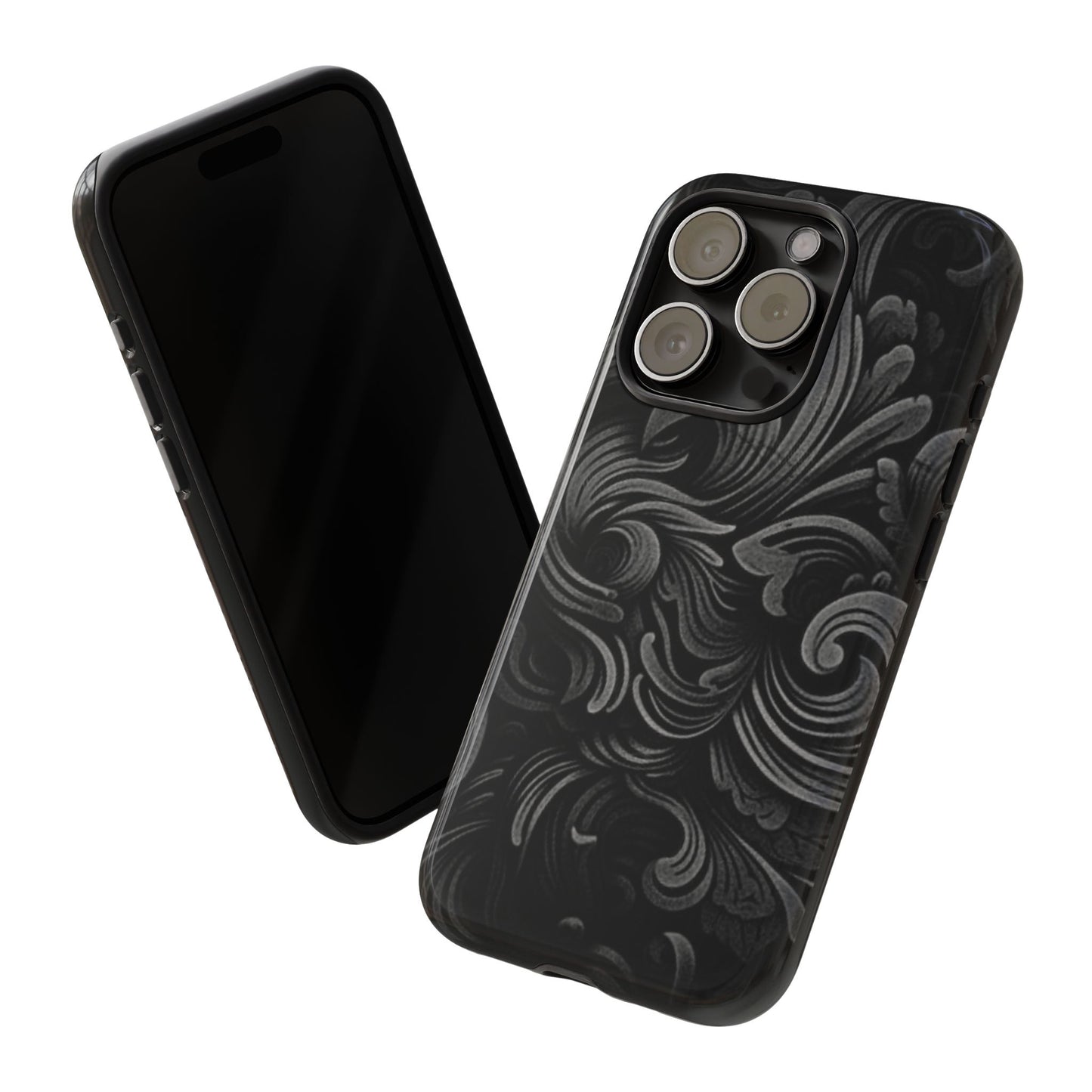 Black fortune Phone Case, Tough Cases, Stylish Phone Cover, Unique Gift for Her, Phone Protection, Floral Design Case