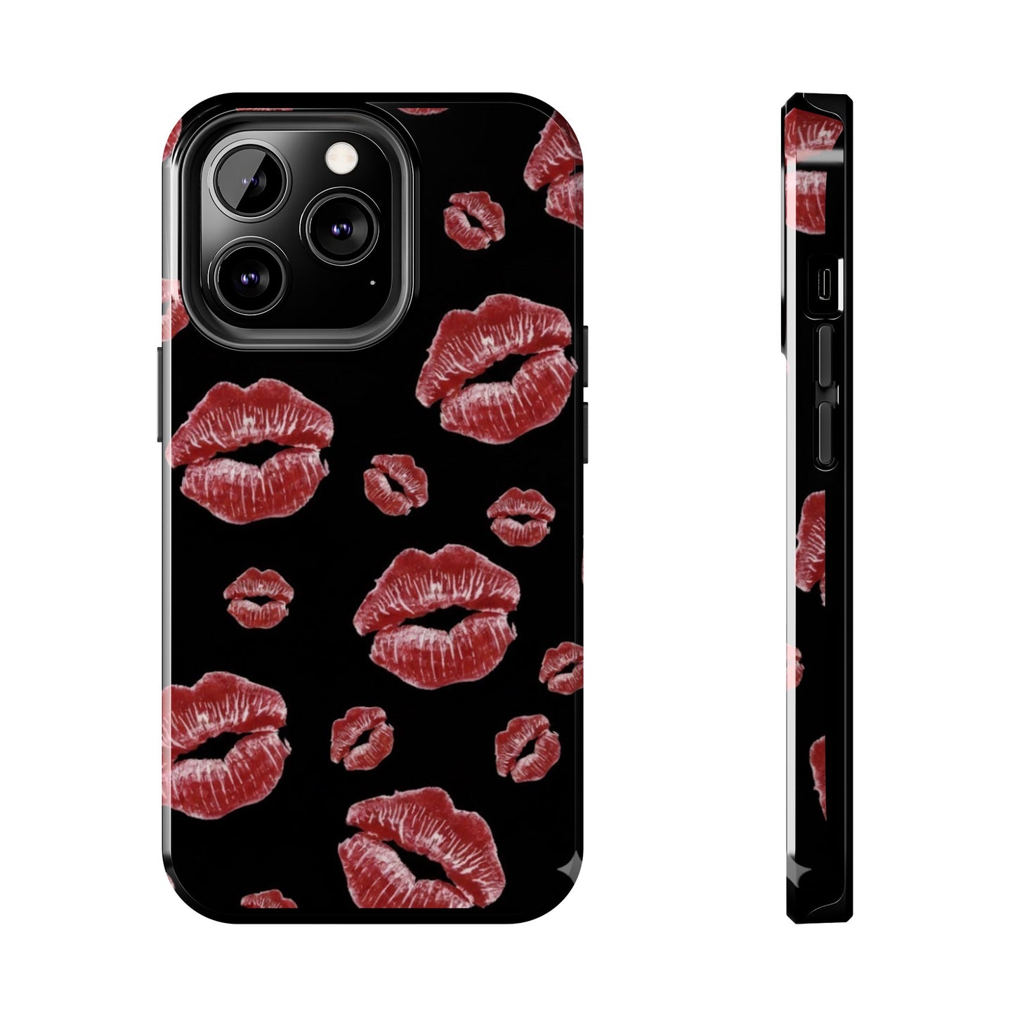 Kiss-Print Tough Phone Cases | Glamorous Protection, Unique Gift, Trendy Accessory, Valentine's Day, Stylish Gift for Her