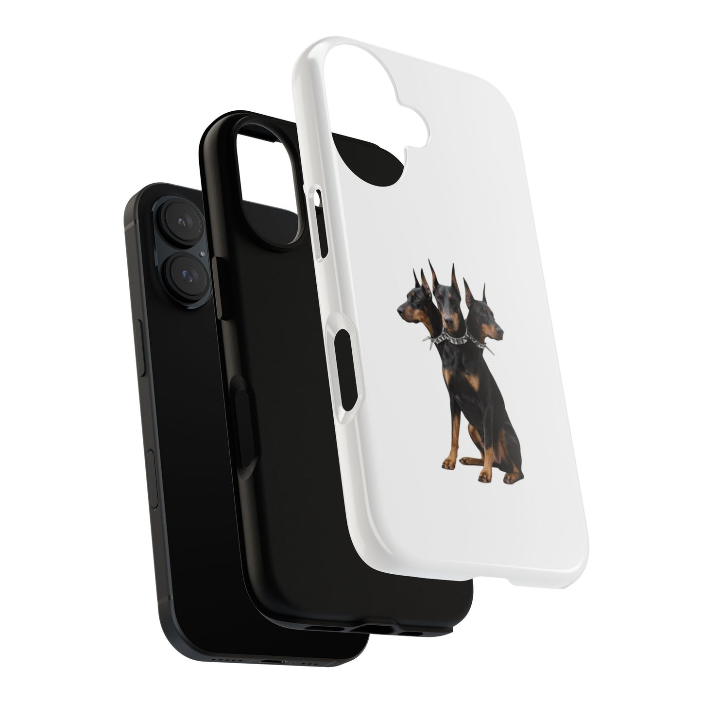 Doberman triple head tough case, Design | Perfect Gift for Dog Lovers, Pet Owners, Animal Enthusiasts, Birthdays, Christmas, Everyday Use