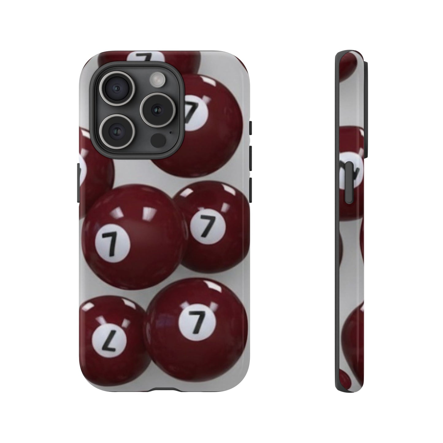 7ball red case Tough Case, scattered 7ball 8ball pool ball case matte or shiny