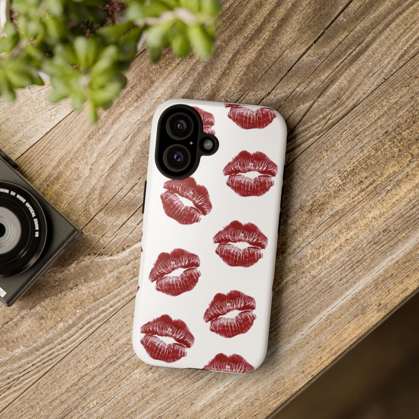 Kiss Mark Phone Case - Stylish Tough Cases for Couples, Valentine’s Day Gifts, Trendy Mobile Accessories, Chic Phone Covers