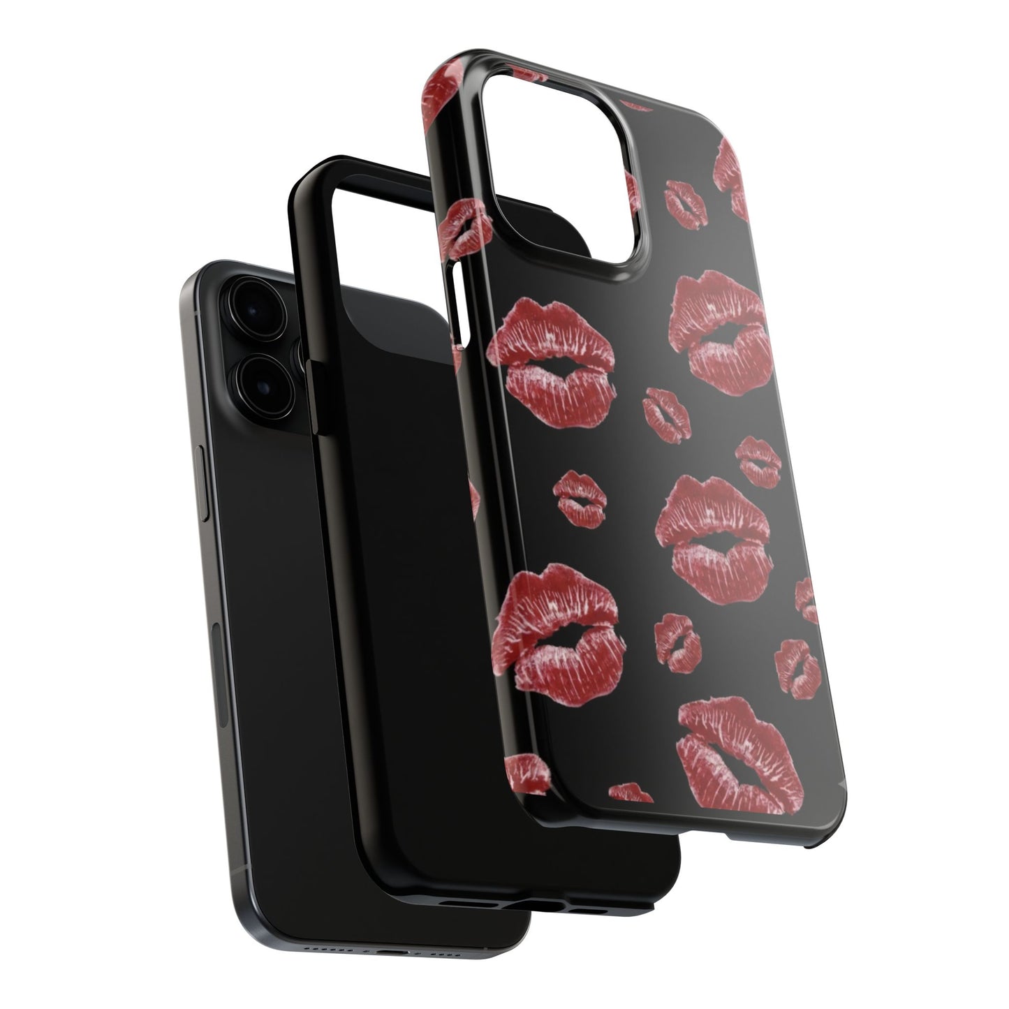 Kiss-Print Tough Phone Cases | Glamorous Protection, Unique Gift, Trendy Accessory, Valentine's Day, Stylish Gift for Her