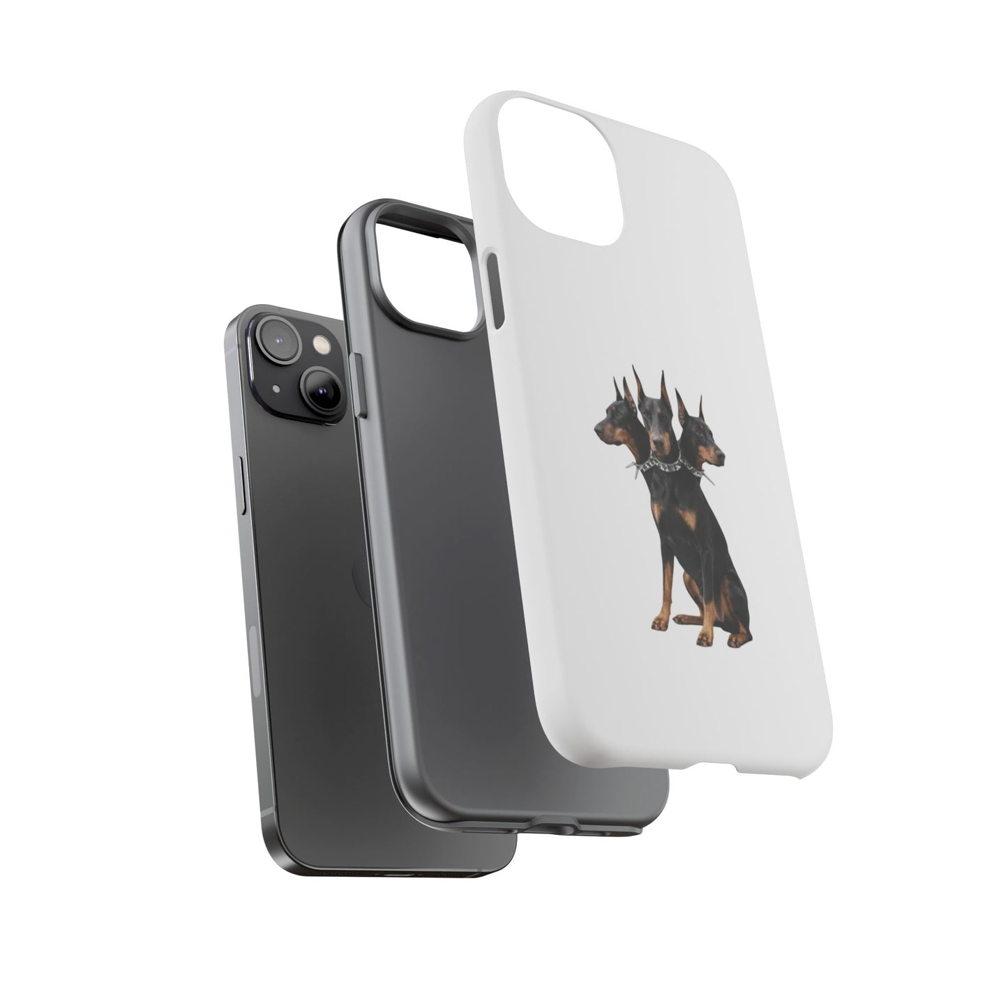 Doberman triple head tough case, Design | Perfect Gift for Dog Lovers, Pet Owners, Animal Enthusiasts, Birthdays, Christmas, Everyday Use