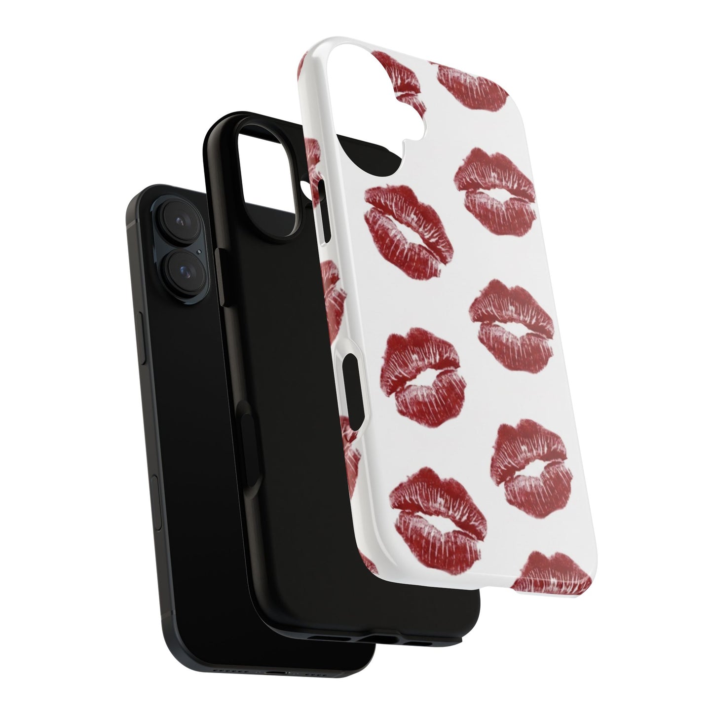 Kiss Mark Phone Case - Stylish Tough Cases for Couples, Valentine’s Day Gifts, Trendy Mobile Accessories, Chic Phone Covers