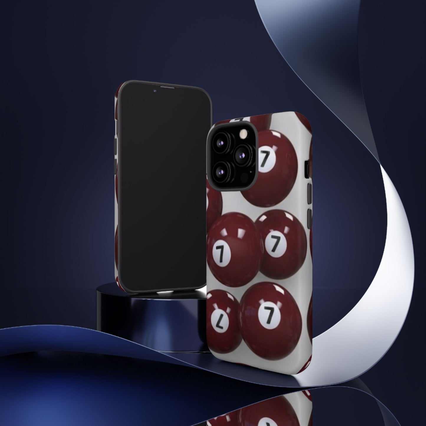 7ball red case Tough Case, scattered 7ball 8ball pool ball case matte or shiny