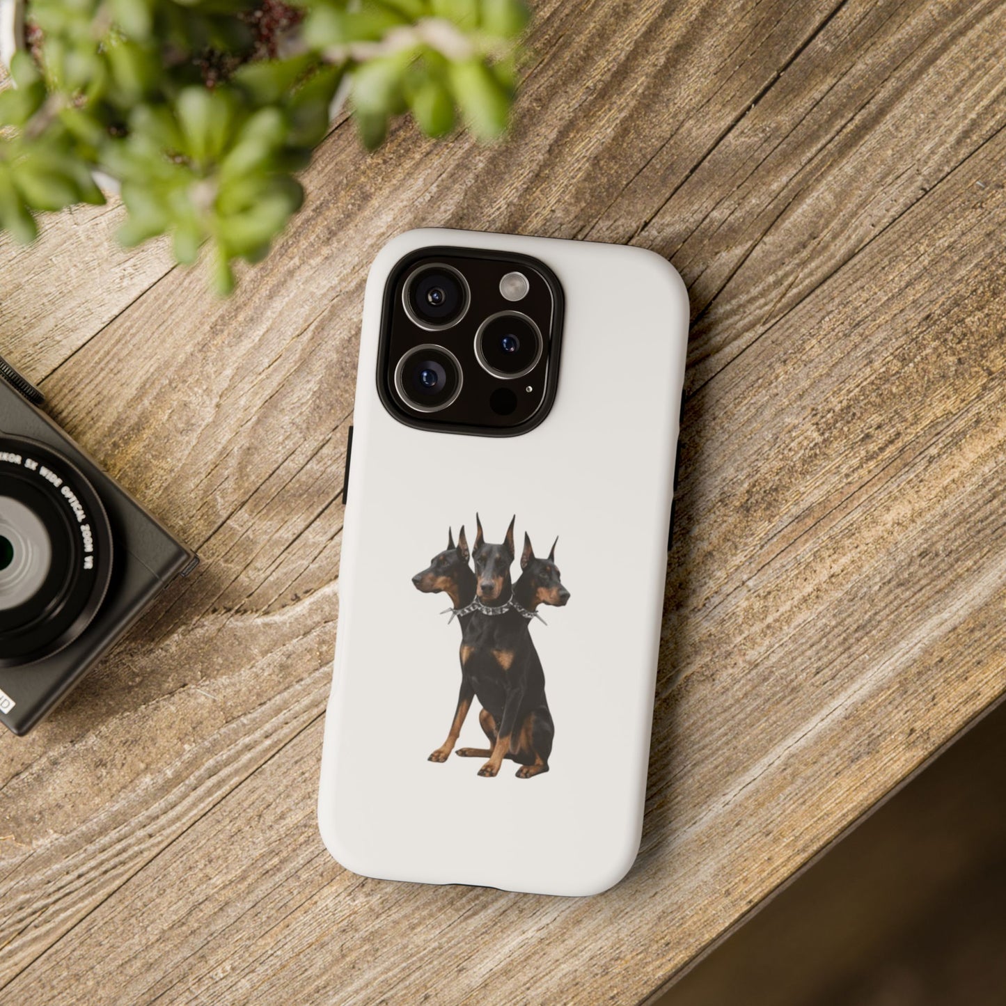 Doberman triple head tough case, Design | Perfect Gift for Dog Lovers, Pet Owners, Animal Enthusiasts, Birthdays, Christmas, Everyday Use