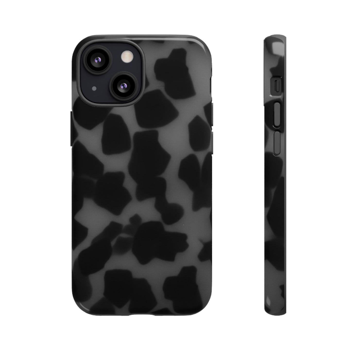 Jumbo tortoise shell Black Stylish Phone Case - Durable Protection, Trendy Design, Gift for Her, Fashion Accessories, Cow Print Phone Cover