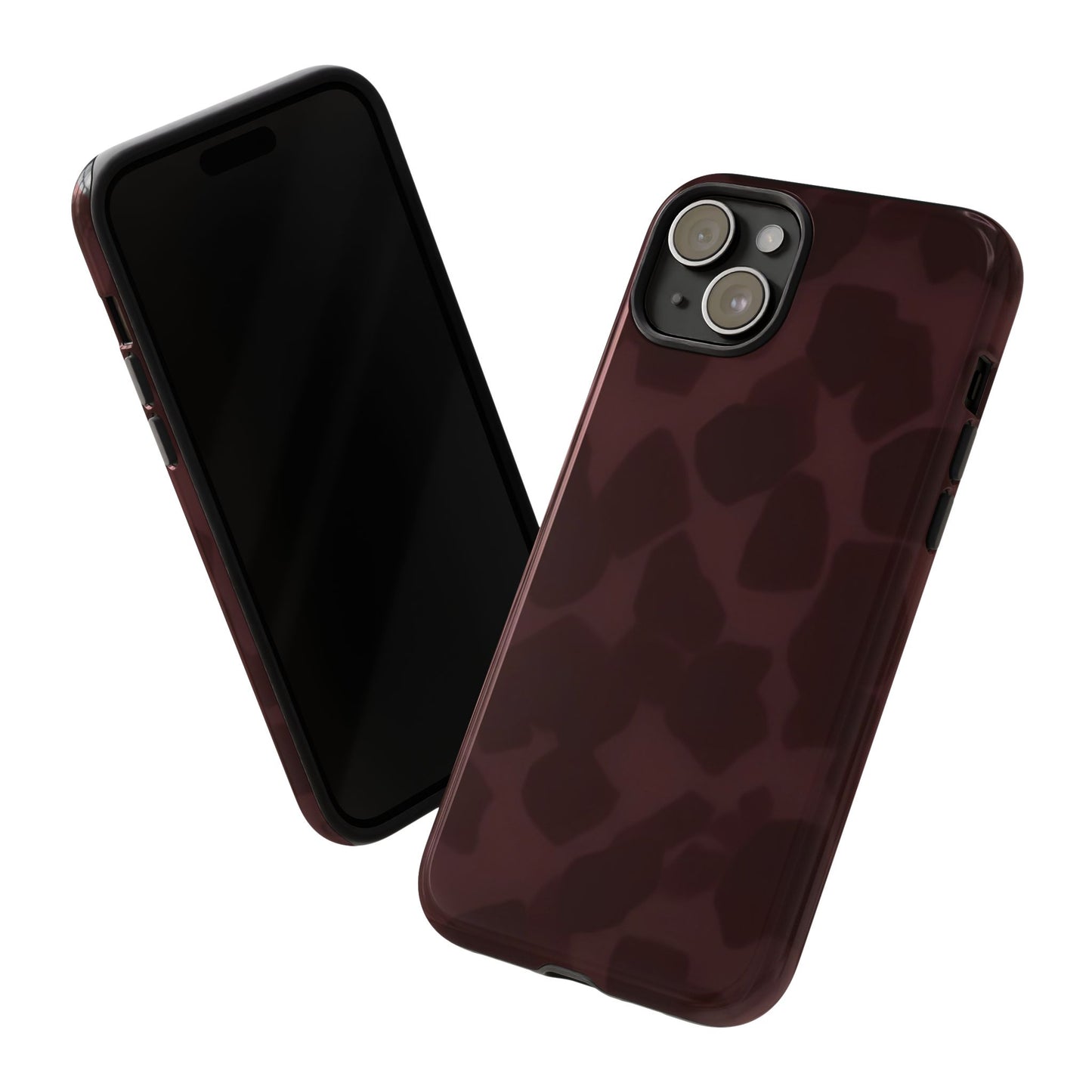 Maroon Jumbo Tortoise shell Stylish Phone Cases, Durable Phone Cover, Cheetah Print Case, Trendy Mobile Accessories, Unique Gift Ideas