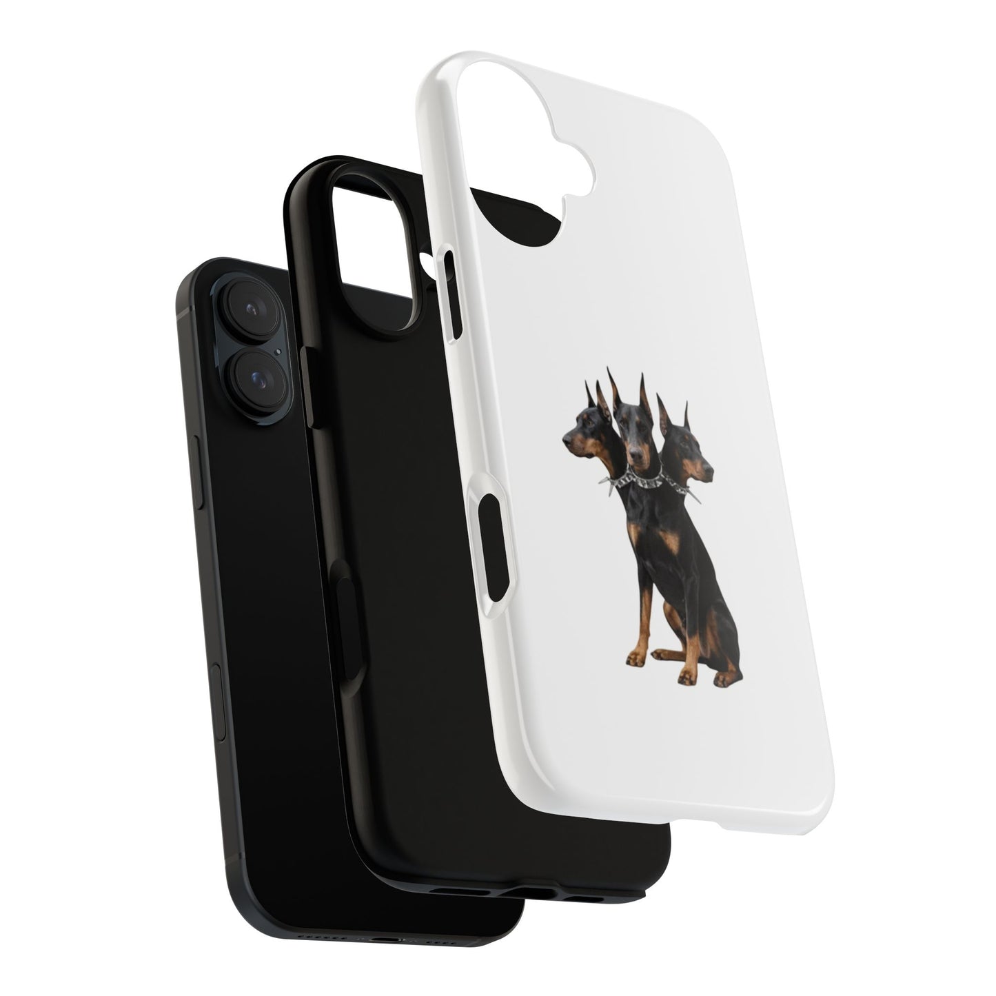 Doberman triple head tough case, Design | Perfect Gift for Dog Lovers, Pet Owners, Animal Enthusiasts, Birthdays, Christmas, Everyday Use