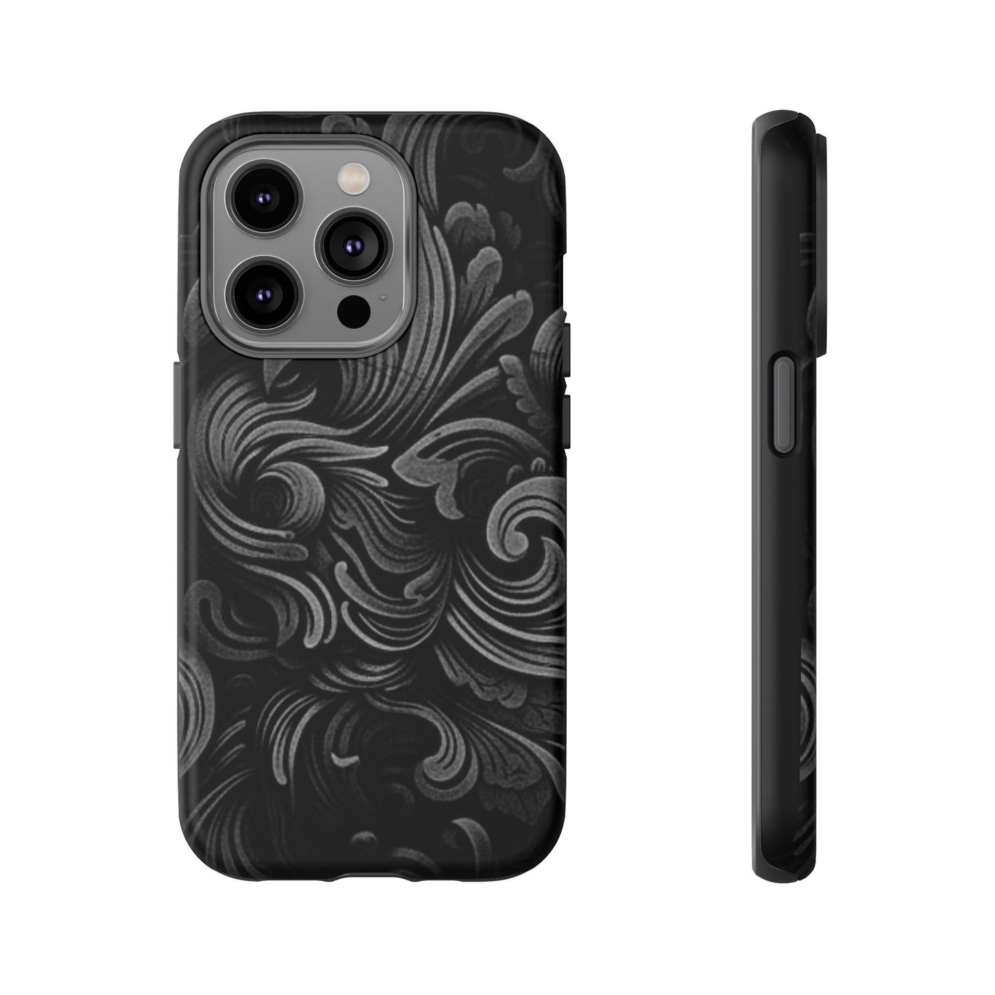 Black fortune Phone Case, Tough Cases, Stylish Phone Cover, Unique Gift for Her, Phone Protection, Floral Design Case