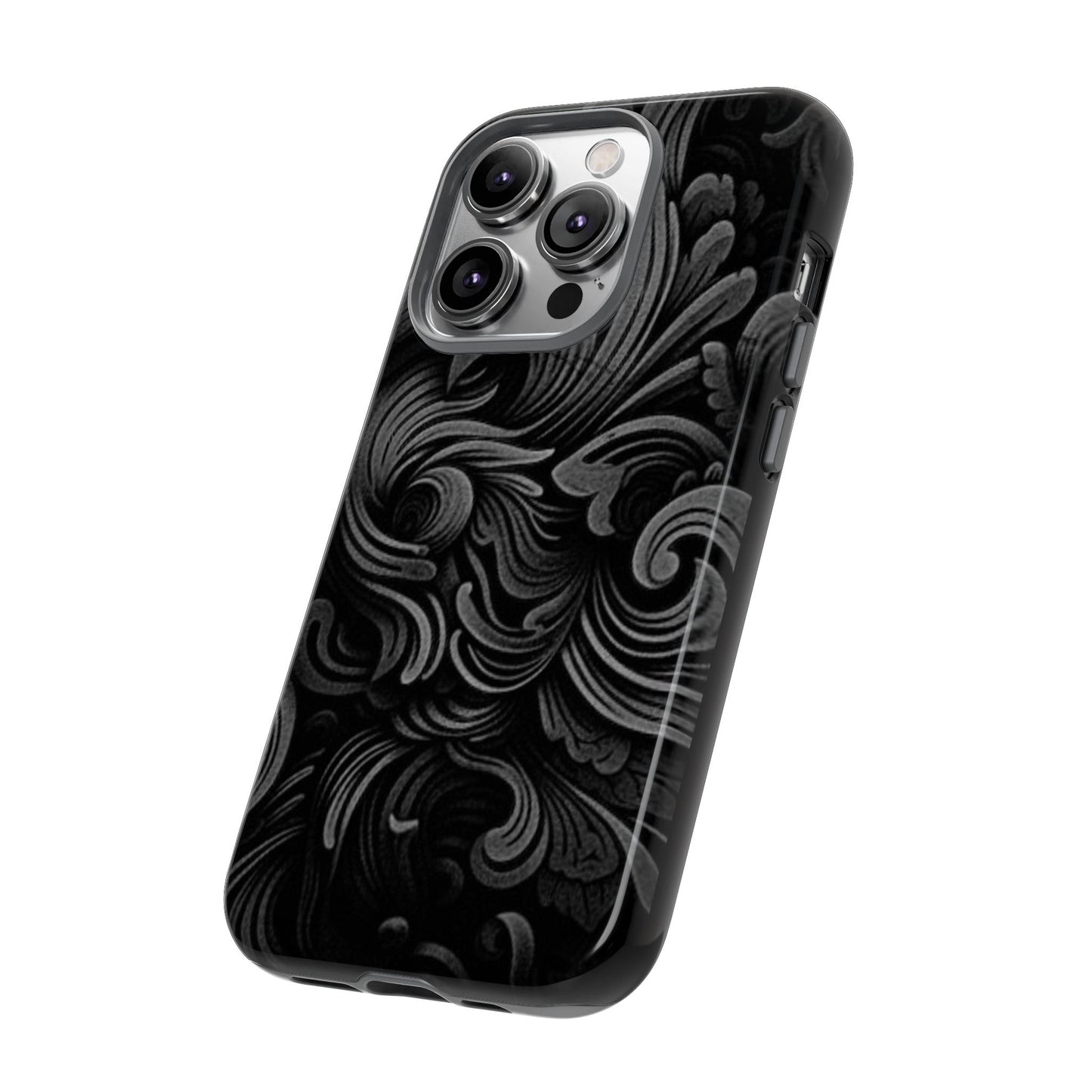 Black fortune Phone Case, Tough Cases, Stylish Phone Cover, Unique Gift for Her, Phone Protection, Floral Design Case