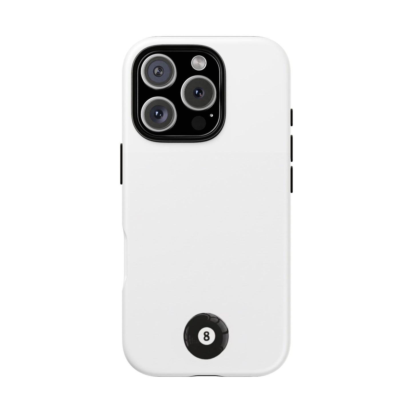 Small 8ball Centered Tough Case, amazing gifts for him, her White phone case