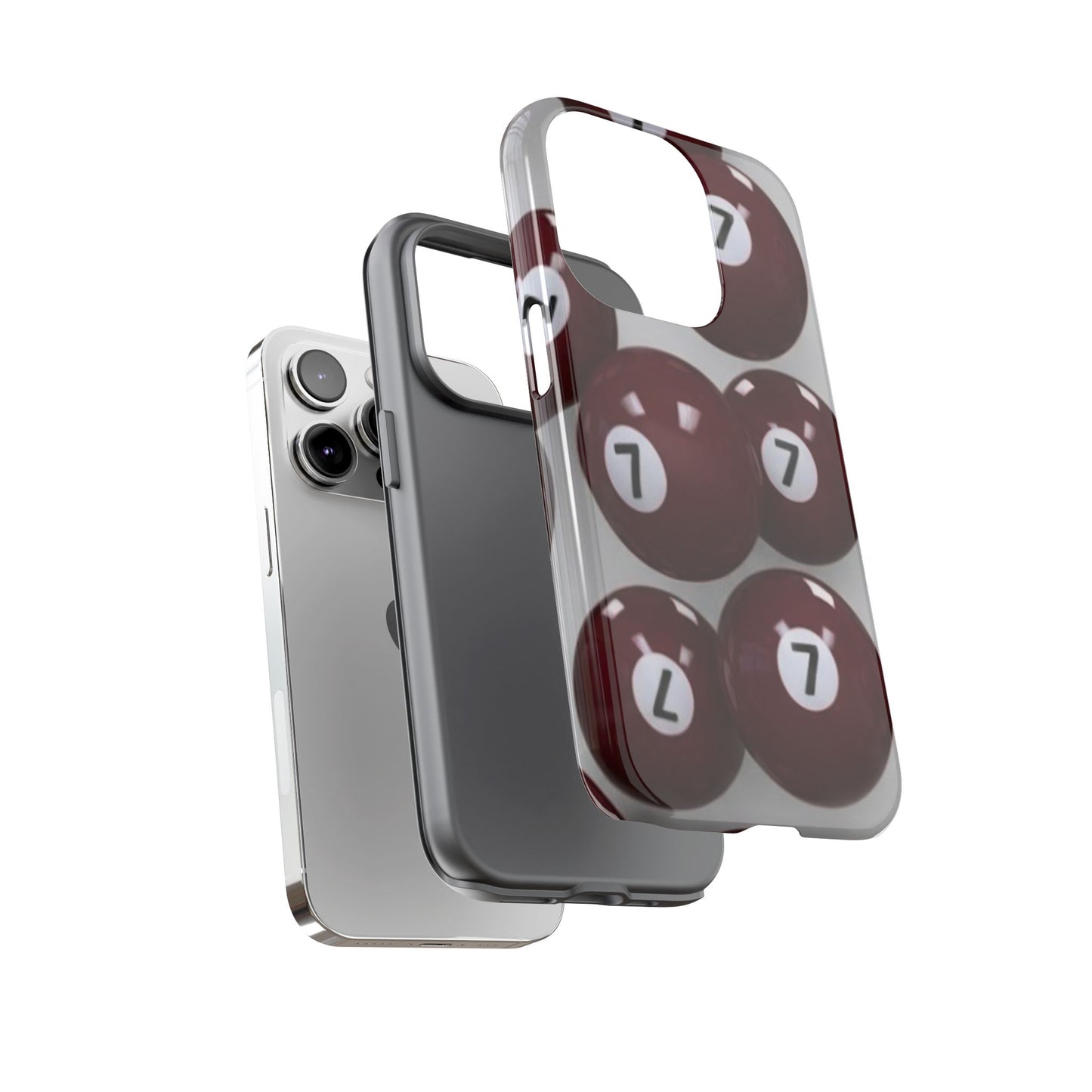 7ball red case Tough Case, scattered 7ball 8ball pool ball case matte or shiny