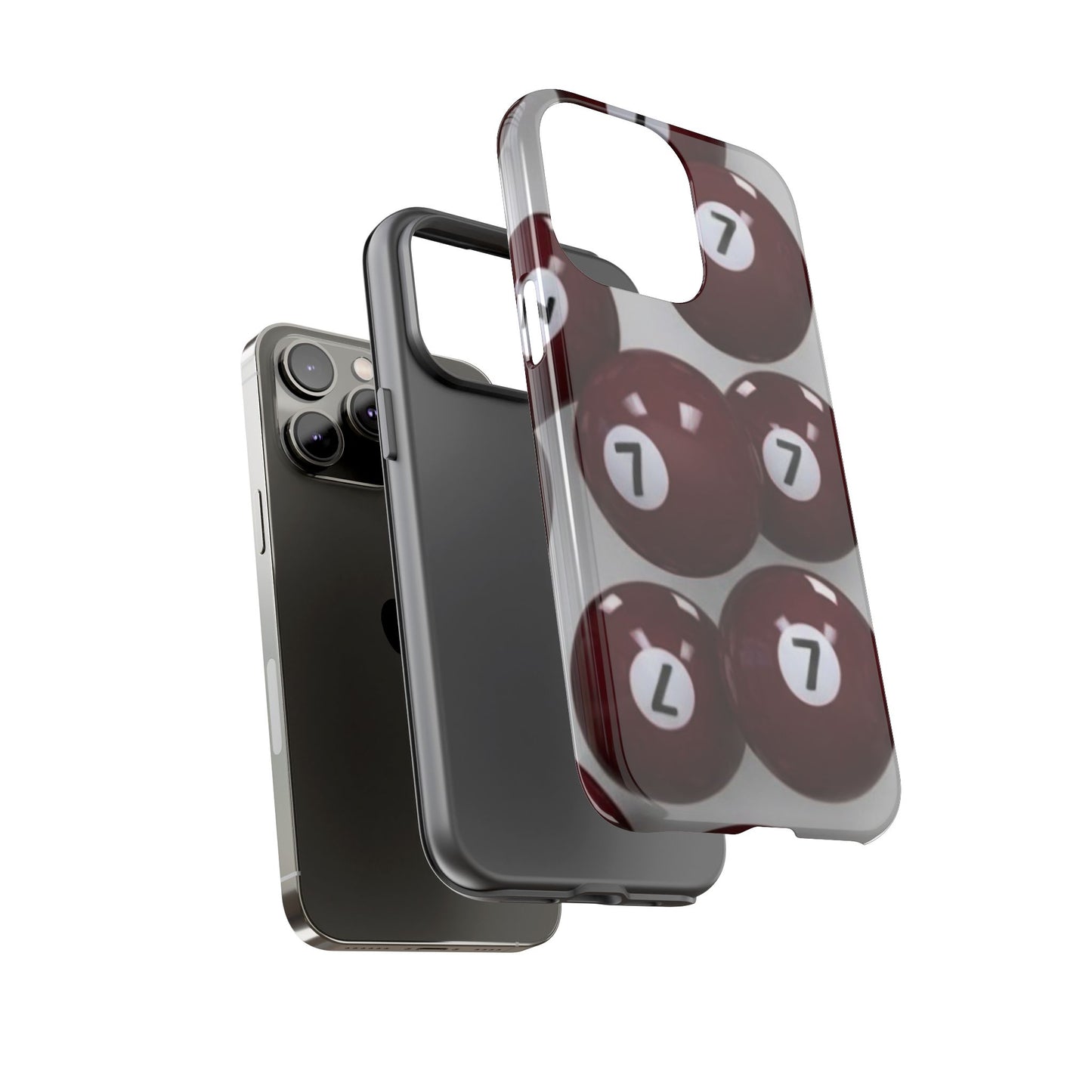 7ball red case Tough Case, scattered 7ball 8ball pool ball case matte or shiny