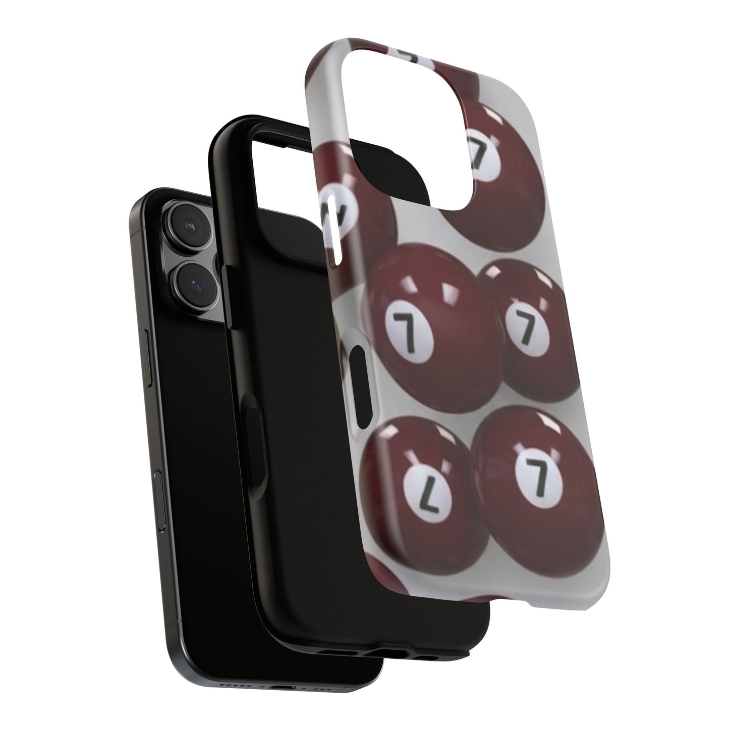 7ball red case Tough Case, scattered 7ball 8ball pool ball case matte or shiny
